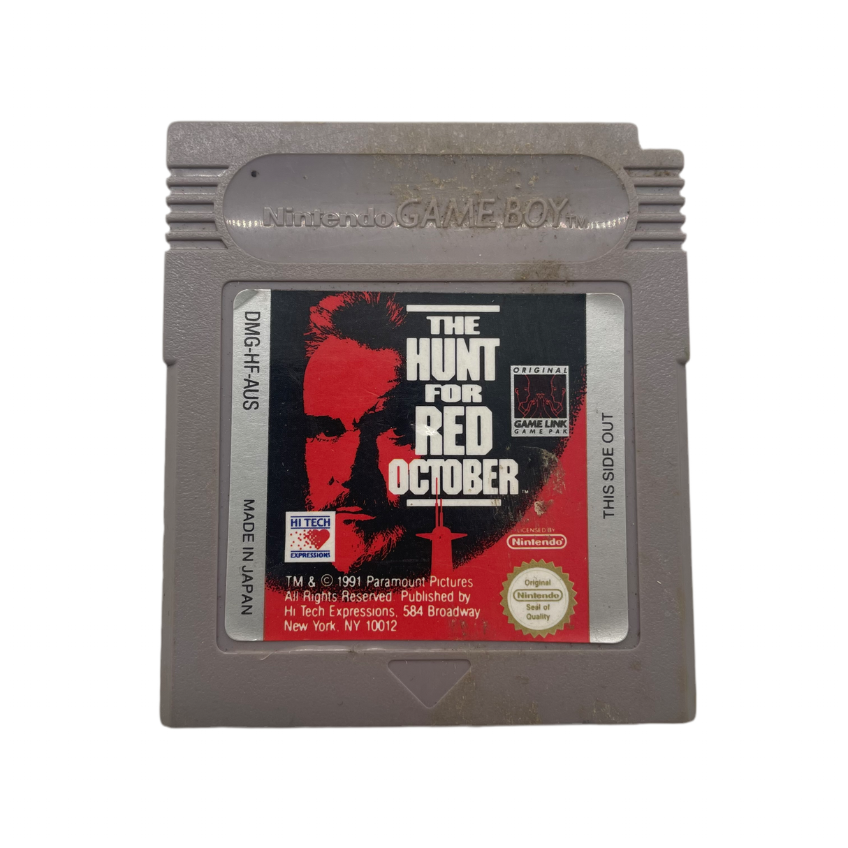 The Hunt For Red October Nintendo Game Boy Cartridge
