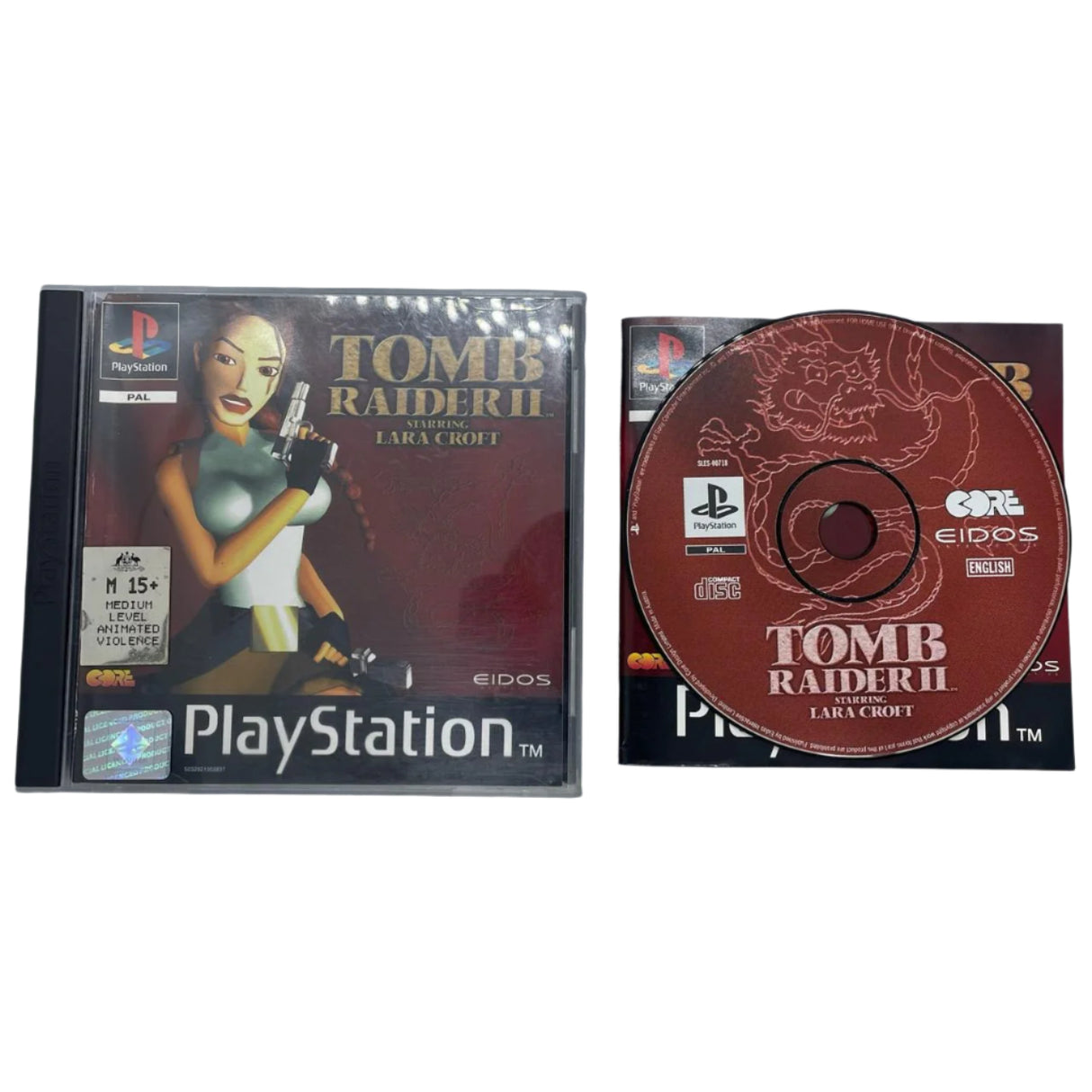 Tomb Raider 2 II PS1 Playstation 1 Game + Manual PAL