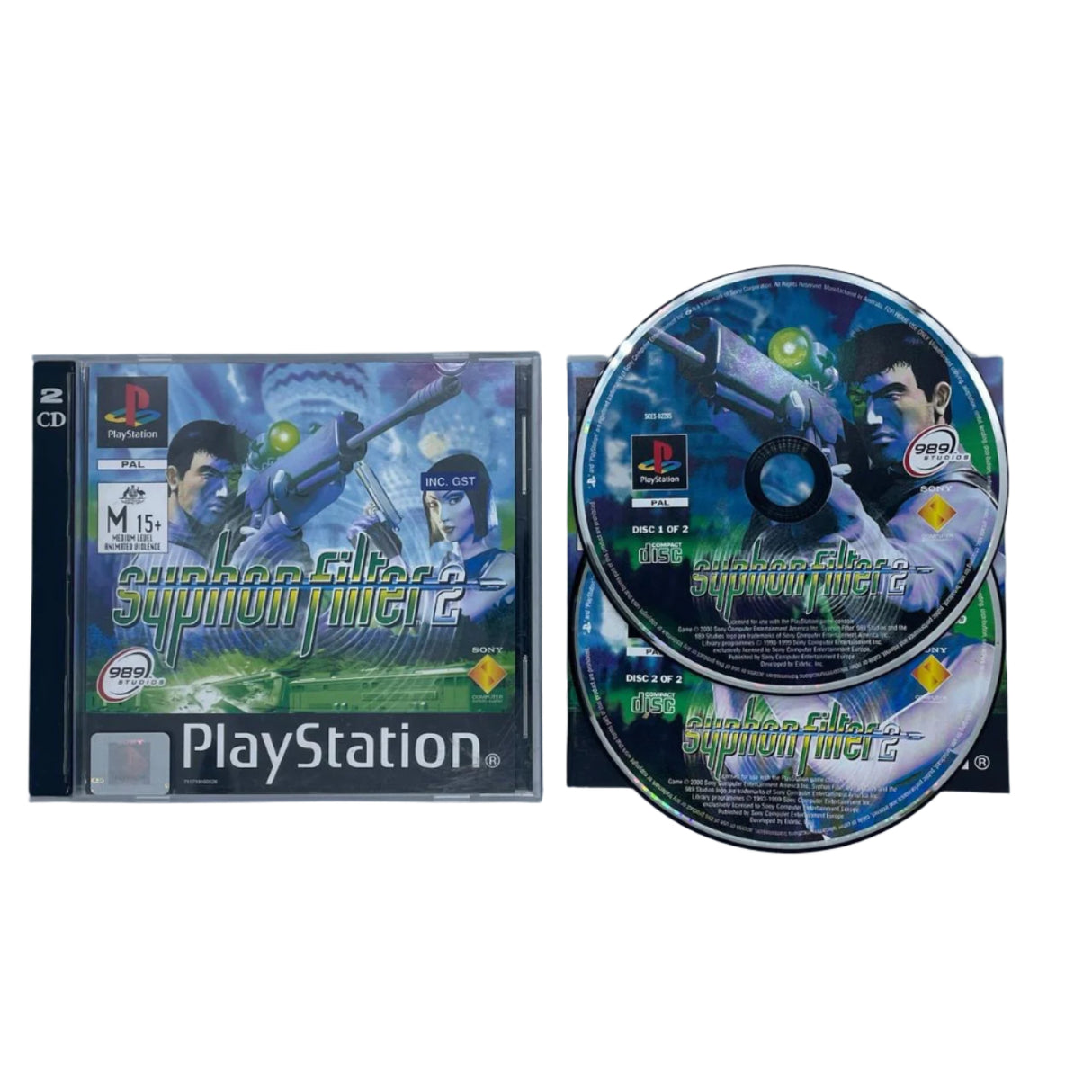 Syphon Filter 2 PS1 Playstation 1 Game + Manual PAL