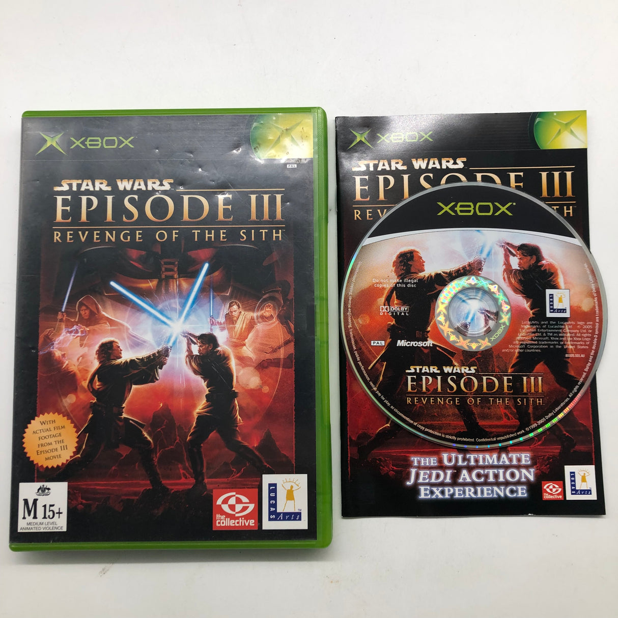 Star Wars Episode 3 III Revenge Of The Sith Xbox Original Game + Manual PAL