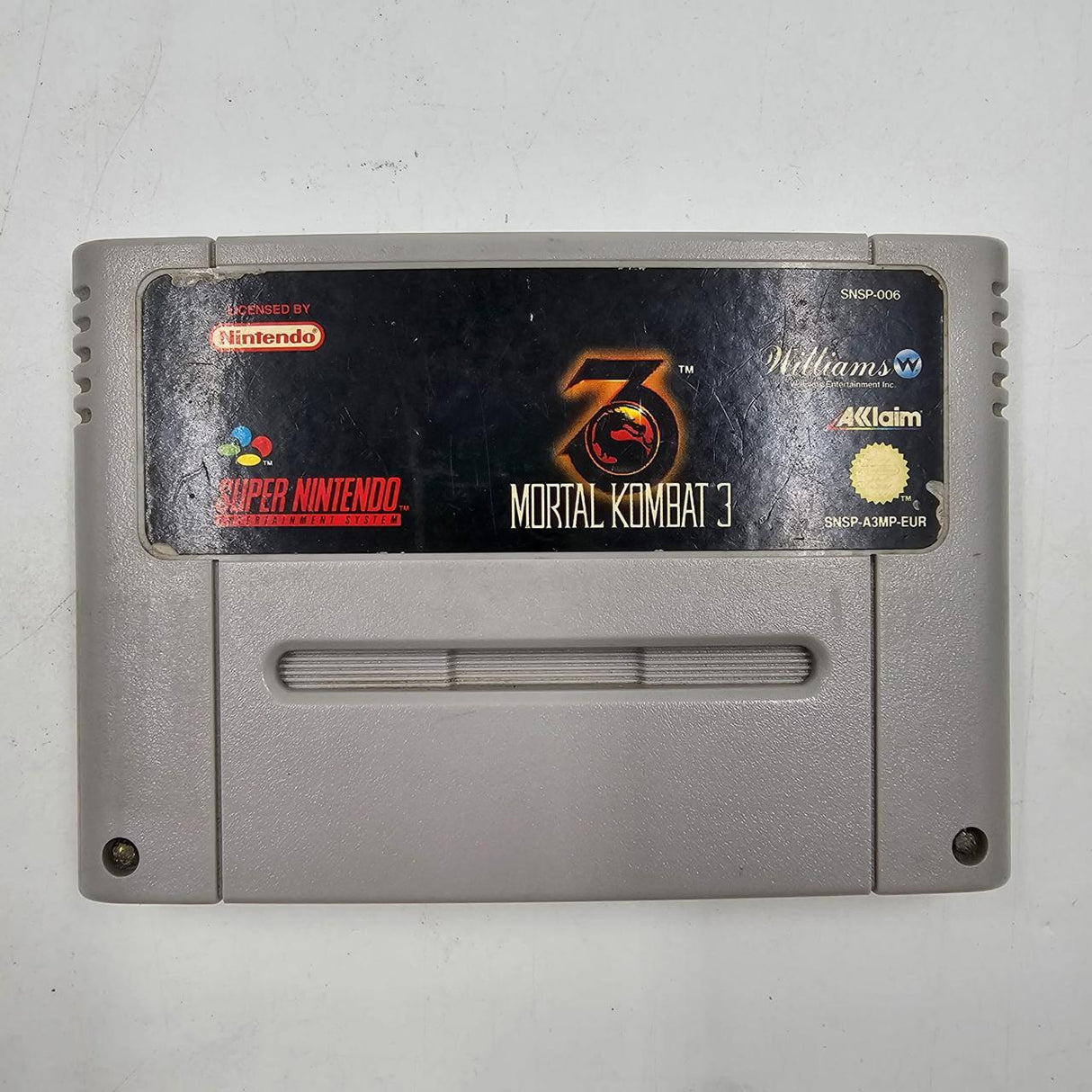 Mortal Kombat 3 Super Nintendo SNES Game Cartridge PAL