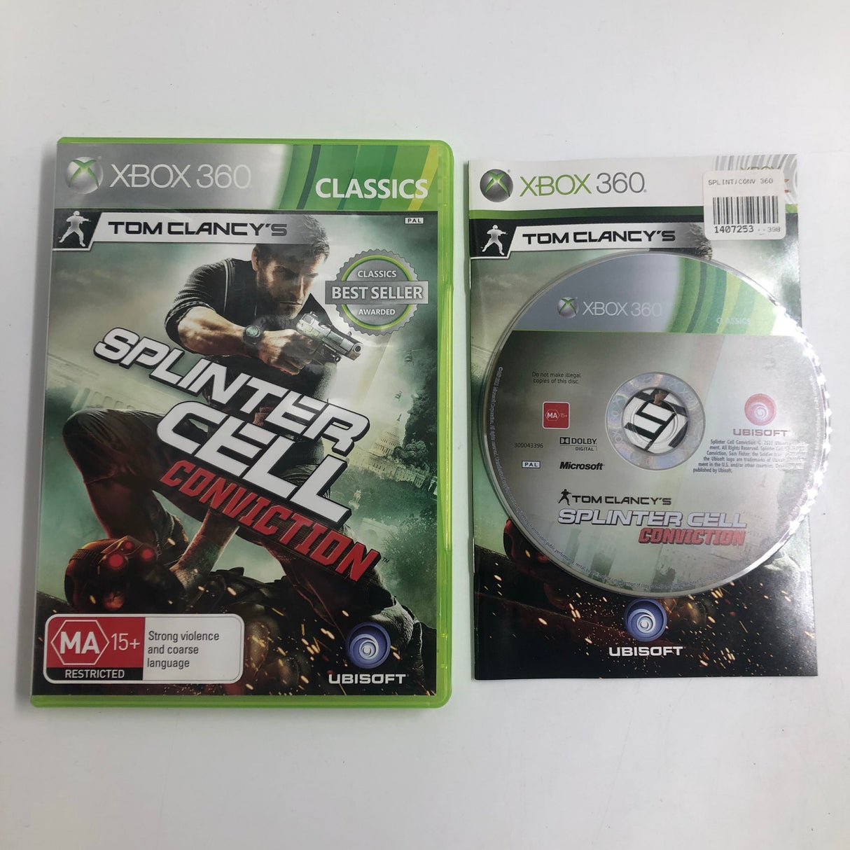 Tom Clancys Splinter Cell Conviction Xbox 360 Game + Manual PAL