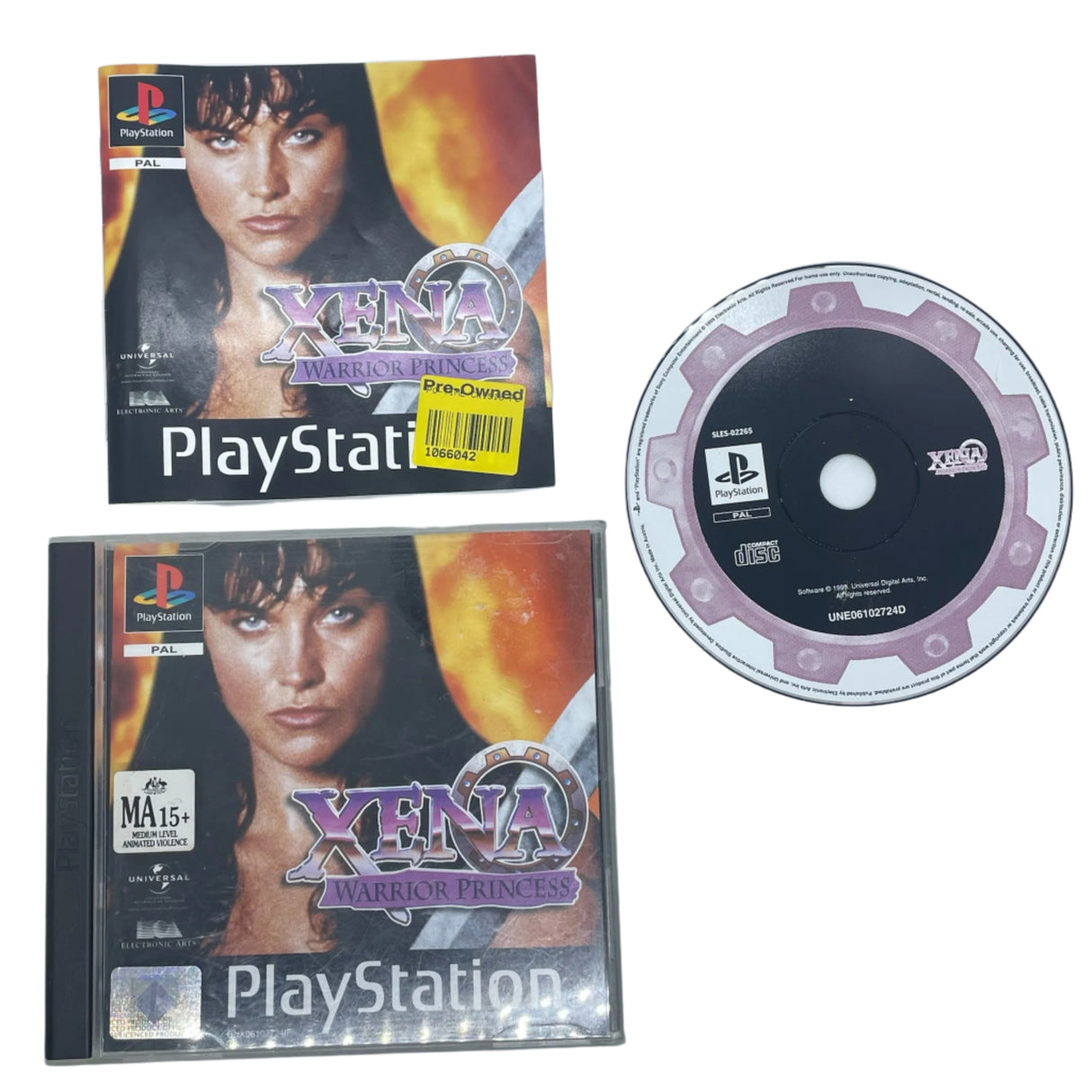 Xena Warrior Princess PS1 Playstation 1 Game + Manual PAL