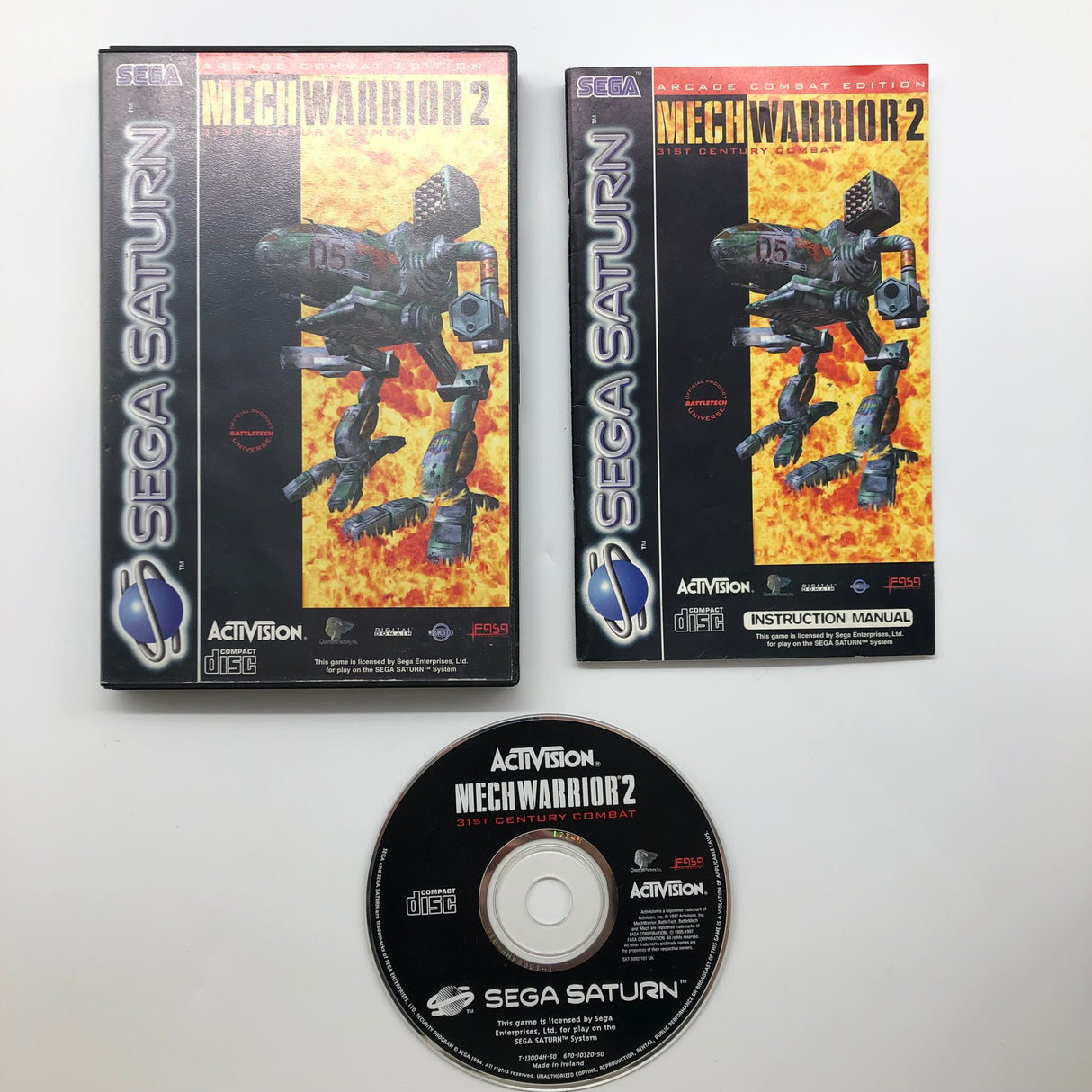 Mech Warrior 2 Sega Saturn Game + Manual PAL