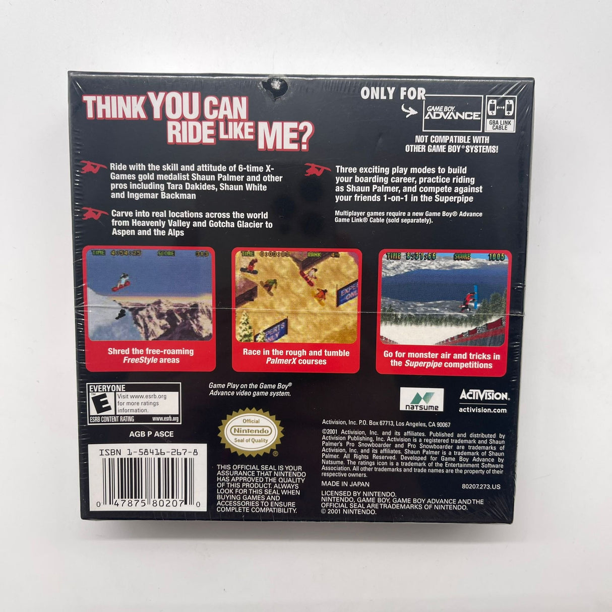 Shaun Palmer’s Pro Snowboarding Nintendo Gameboy Advance GBA Game Brand New SEALED