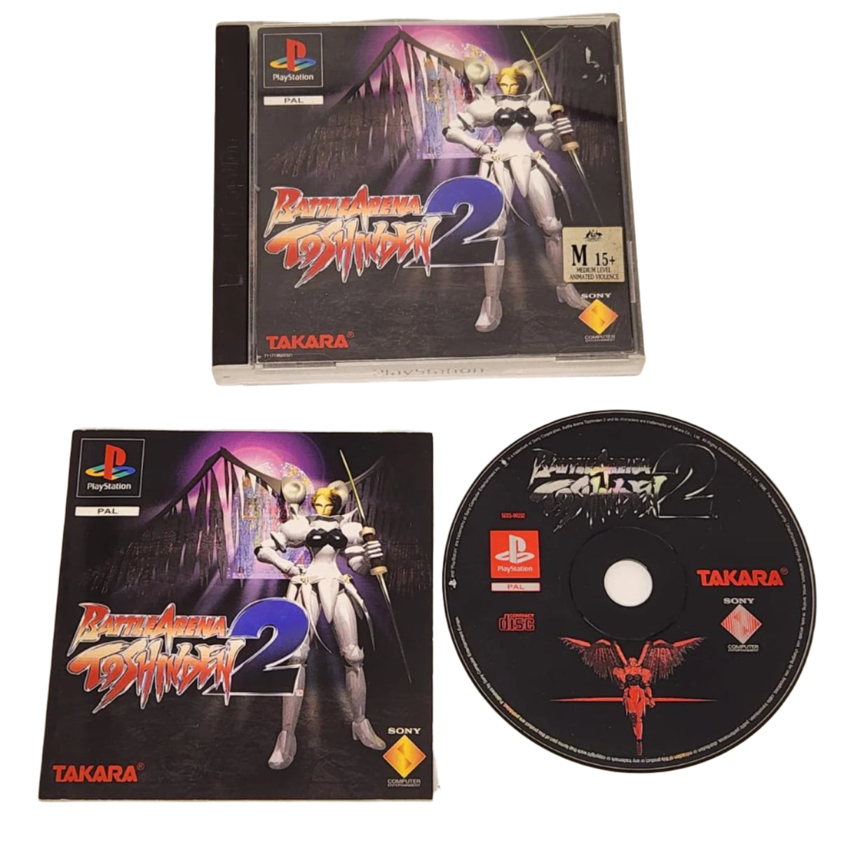 Battle Arena Toshinden 2 PS1 Playstation 1 Game + Manual PAL