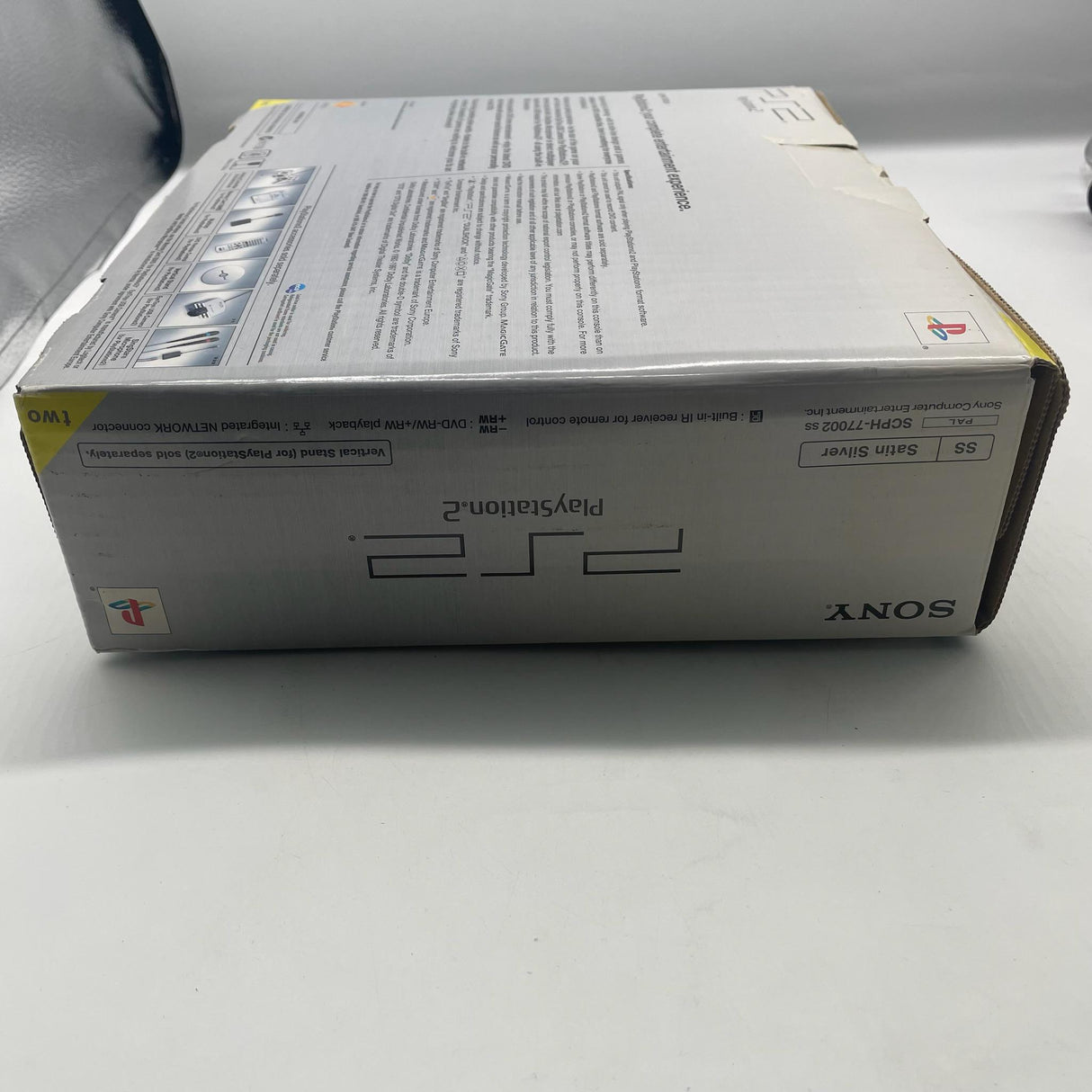 Sony PS2 PlayStation 2 Silver Slim Console with Controller Boxed PAL