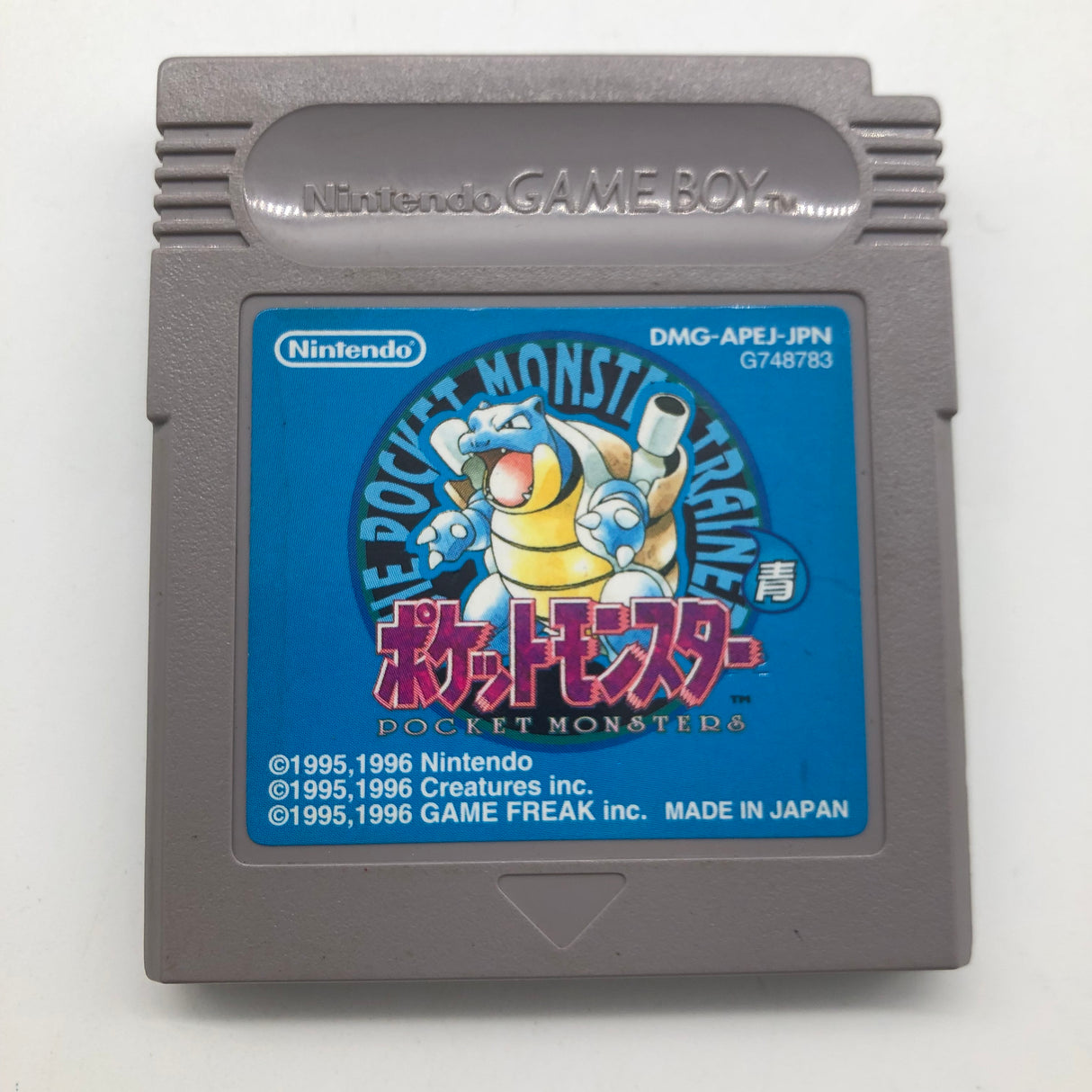 Pokemon Blue Pocket Monsters Nintendo Gameboy Original Game Cartridge NTSC-J