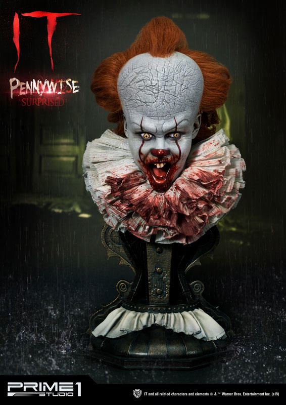 Prime 1 Studio HDBIT-03 IT Pennywise Surprised 1/2 Bust Statue Figure 201/250