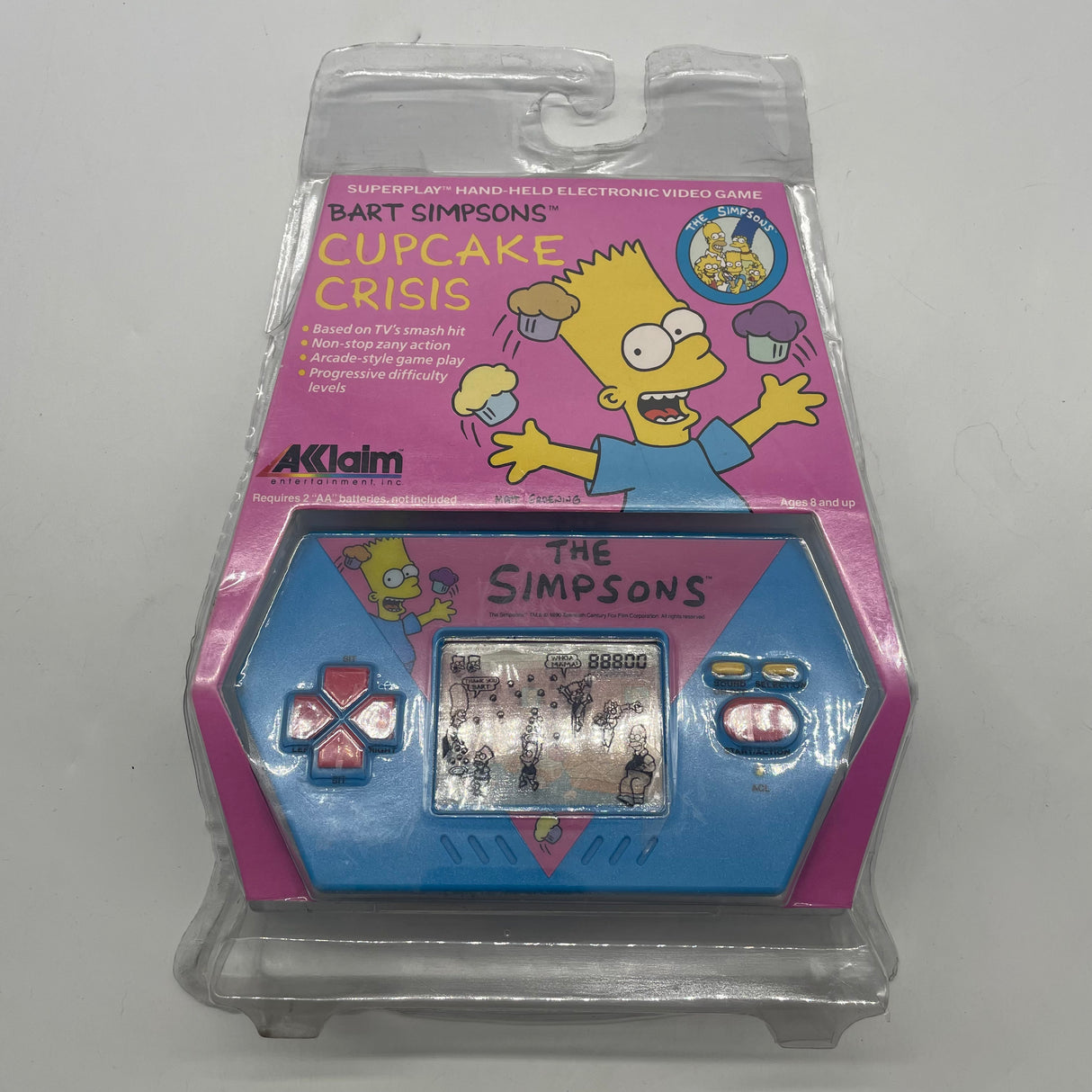 Bart Simpson Cupcake Crisis Brand New Handheld Electronic Video Game Console 1989
