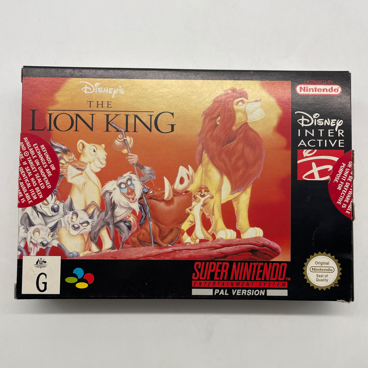 The Lion King Super Nintendo Entertainment System SNES Game Boxed Complete