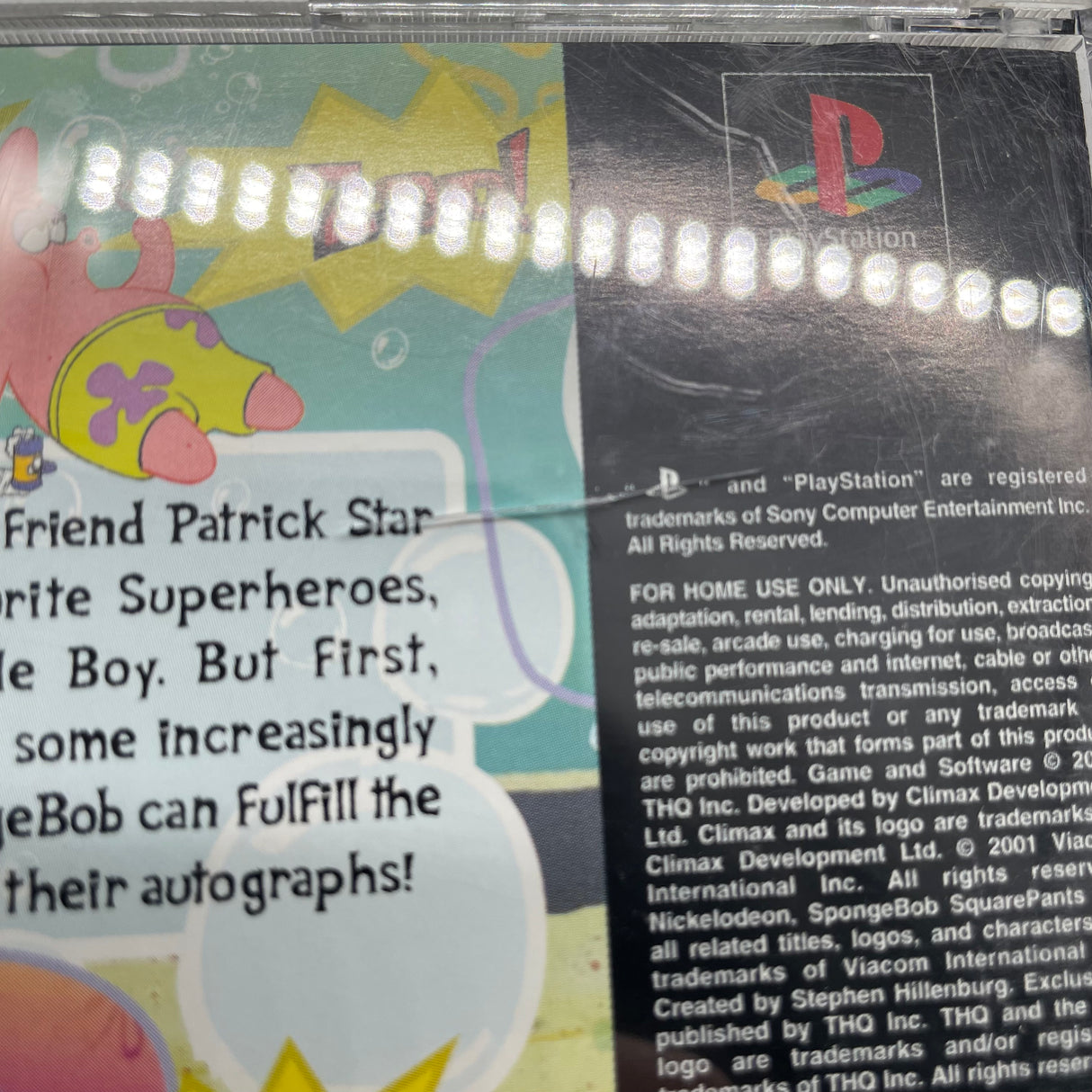 SpongeBob SquarePants: Supersponge PlayStation 1 PS1 Game PAL