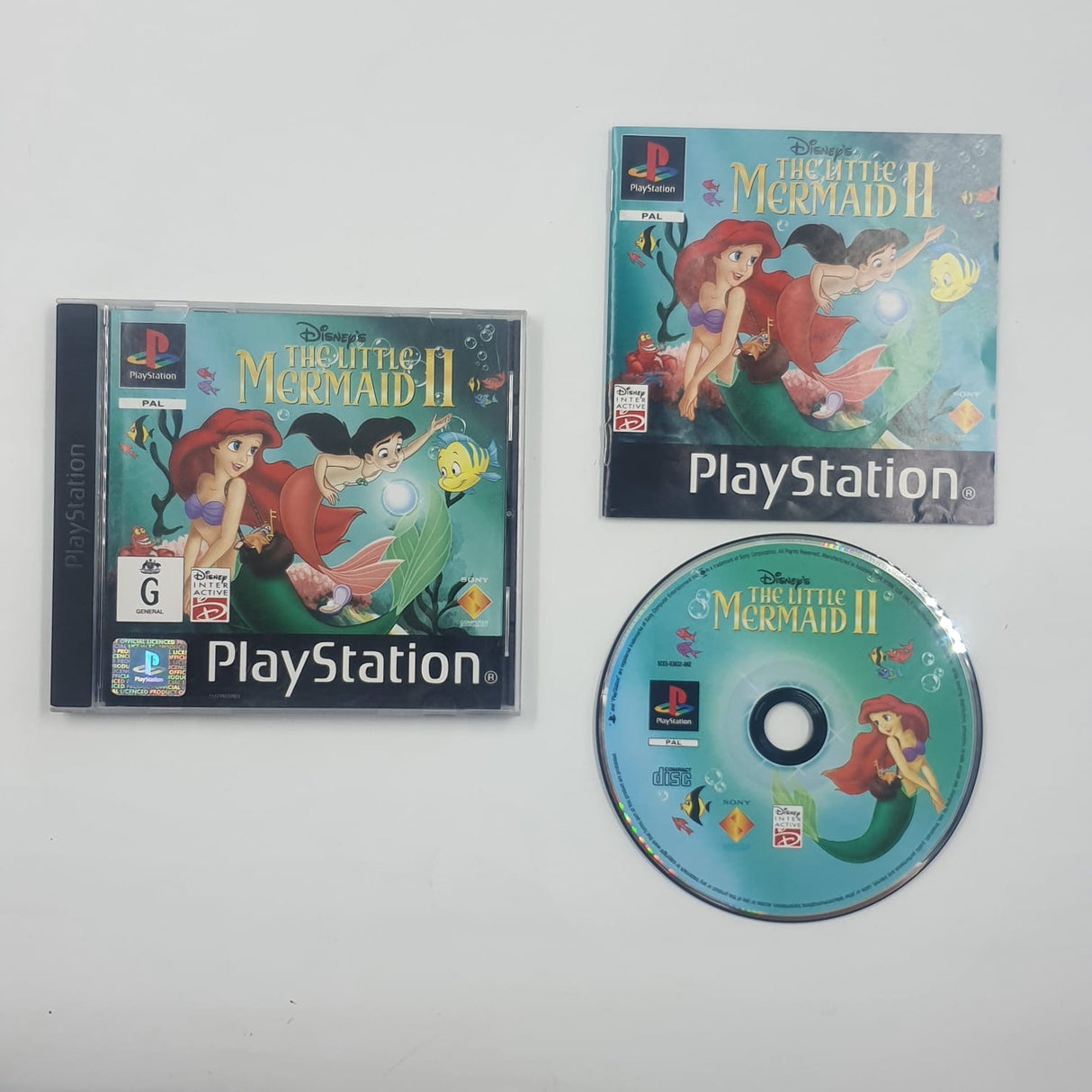 The Little Mermaid 2 II PS1 Playstation 1 Game + Manual PAL