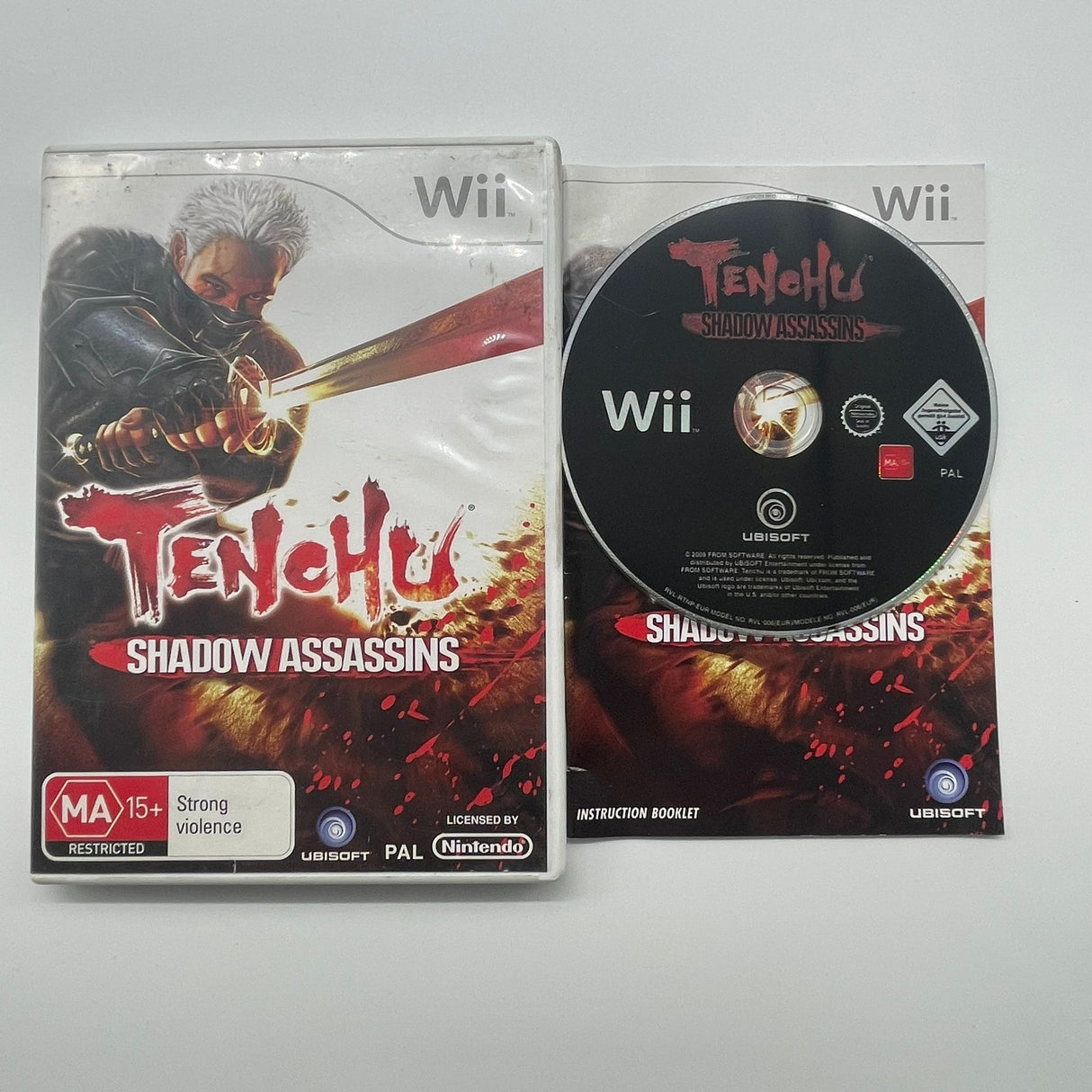 Tenchu Shadow Assassins Nintendo Wii Game + Manual PAL