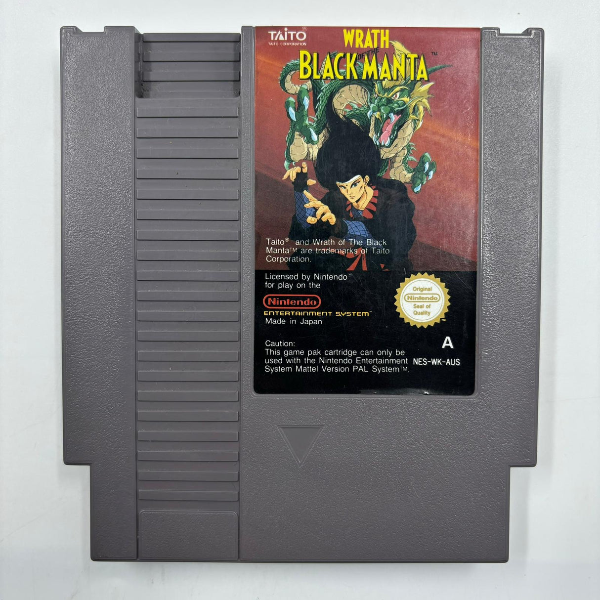 Wrath Black Manta Nintendo Entertainment System NES Game PAL