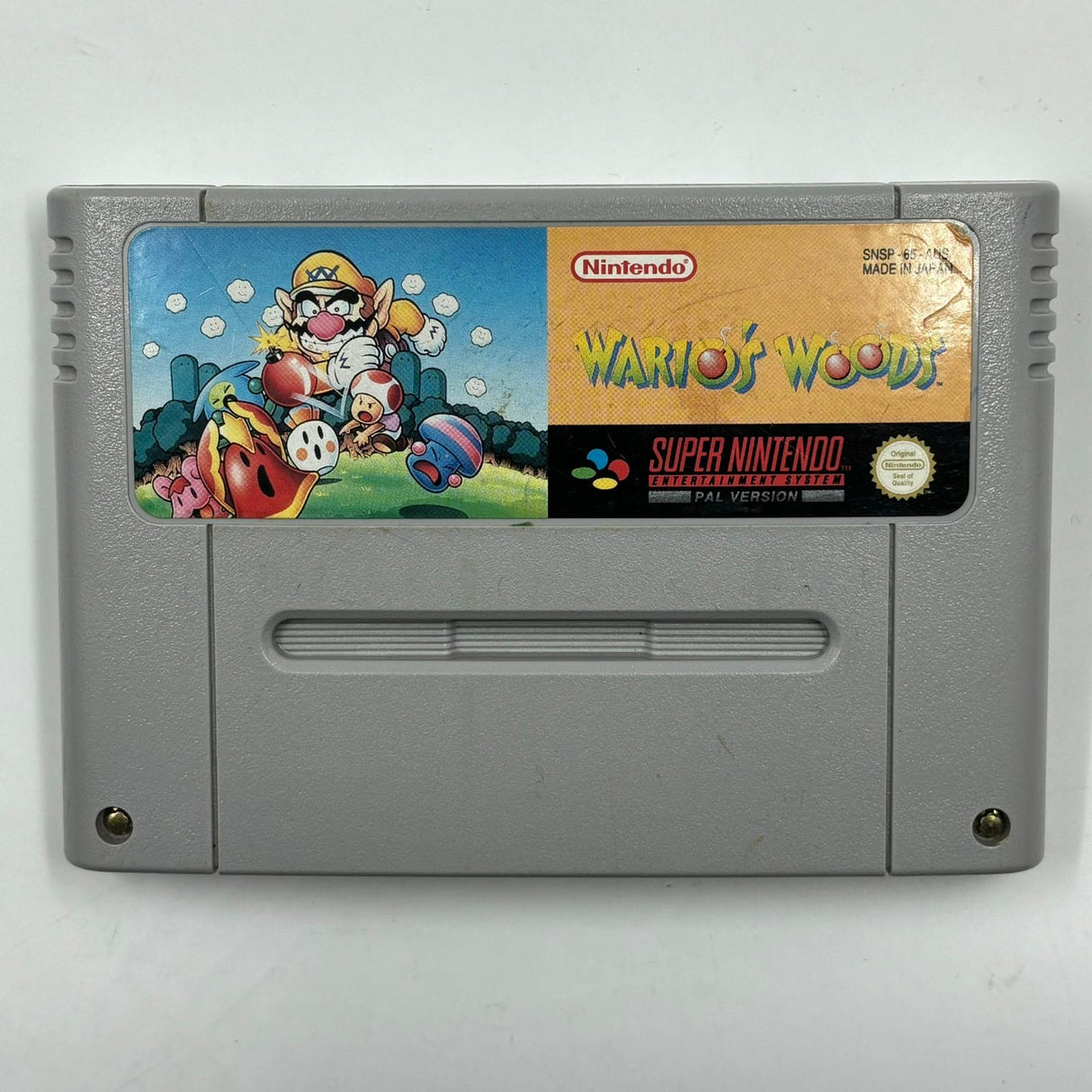 Wario's Woods Super Nintendo SNES Game cartridge PAL