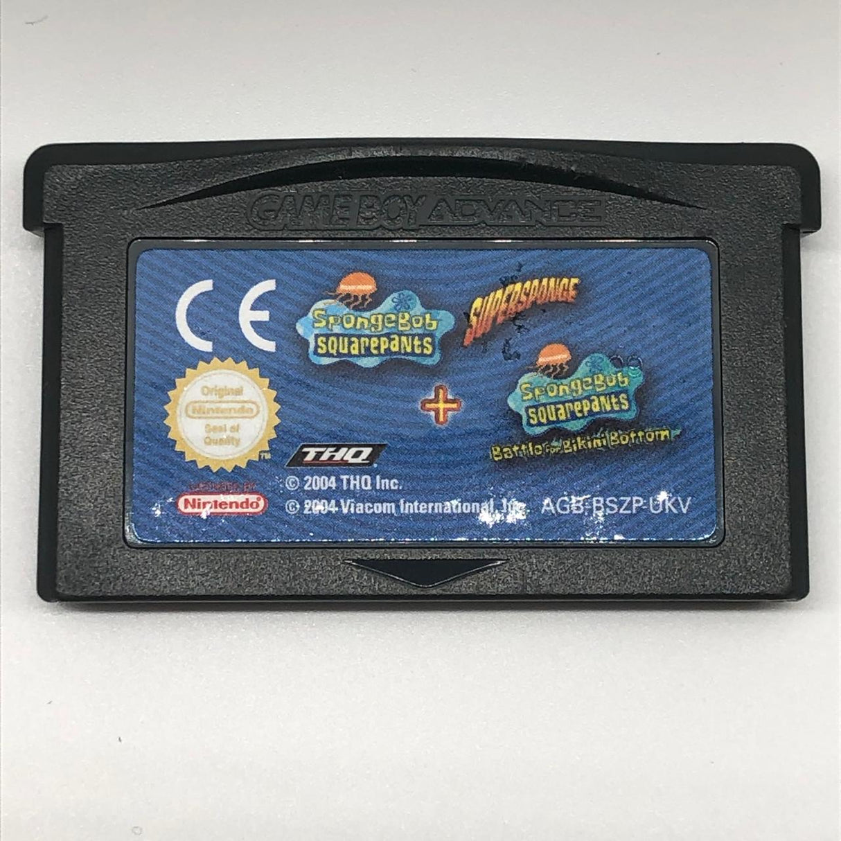 SpongeBob Super Sponge + Battle For Bikini Bottom Nintendo Gameboy Advance GBA Game cartridge