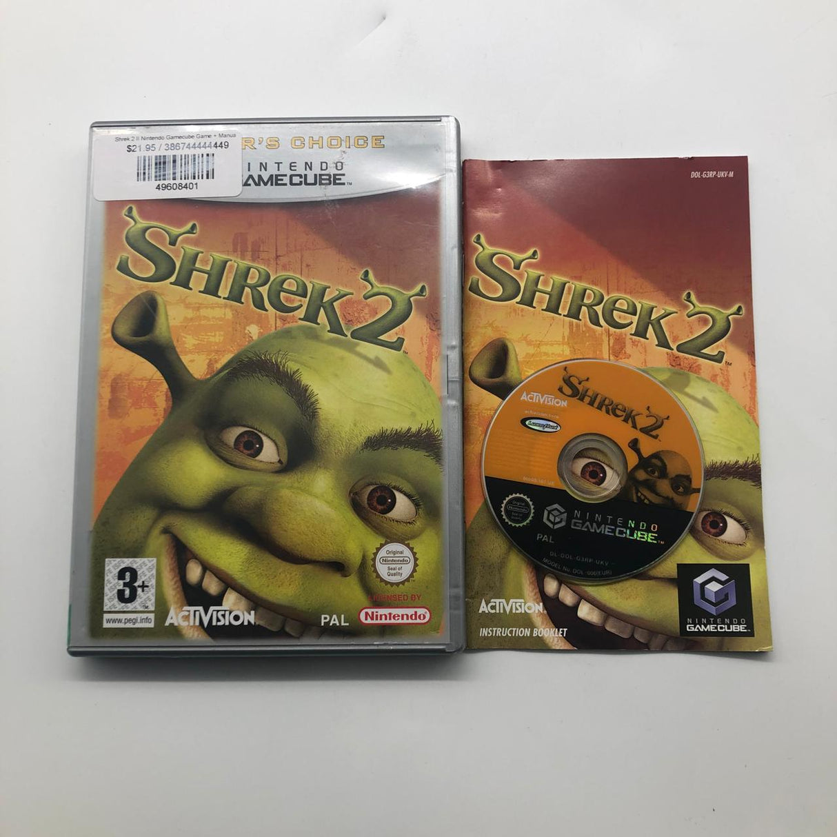 Shrek 2 Nintendo Gamecube Game + Manual PAL
