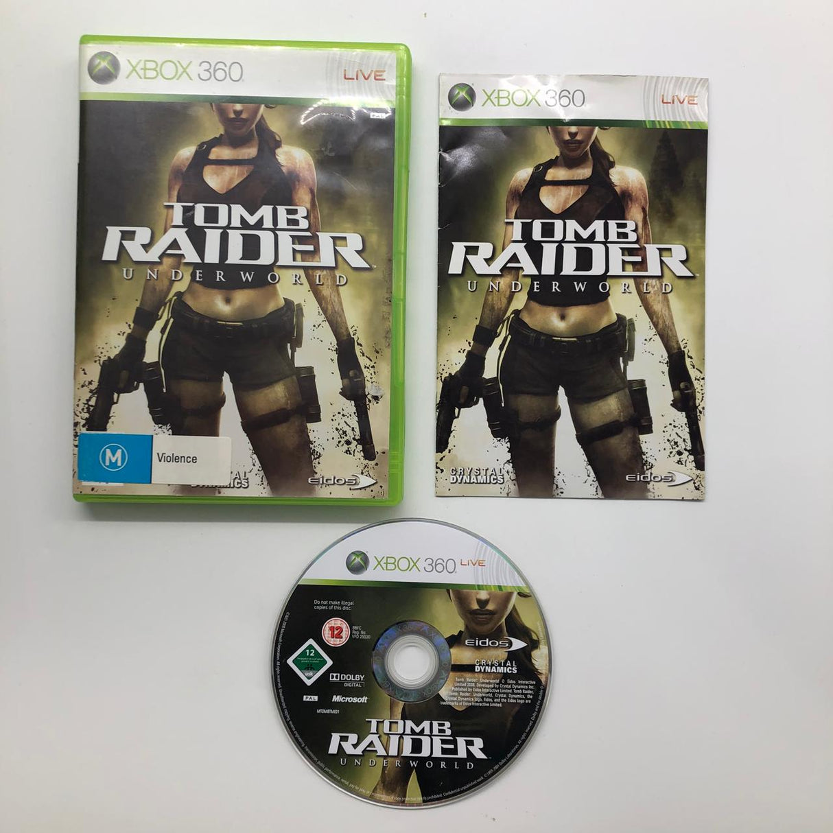 Tomb Raider Under World Xbox 360 Game + Manual PAL
