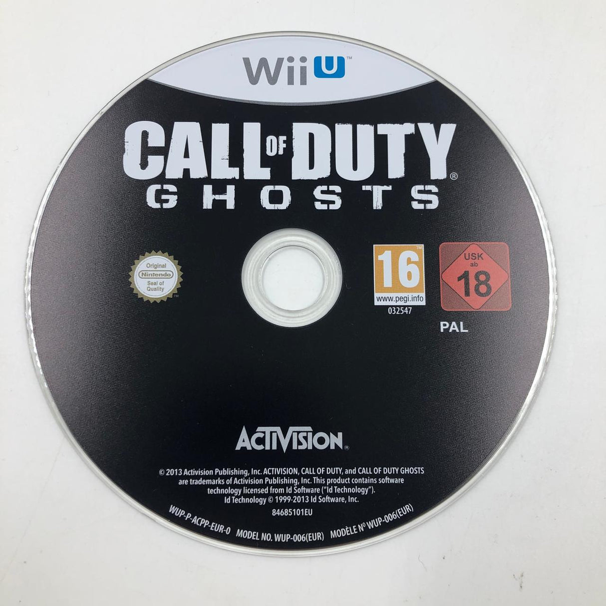 Call Of Duty Ghosts COD Nintendo Wii U Game PAL Disc Only