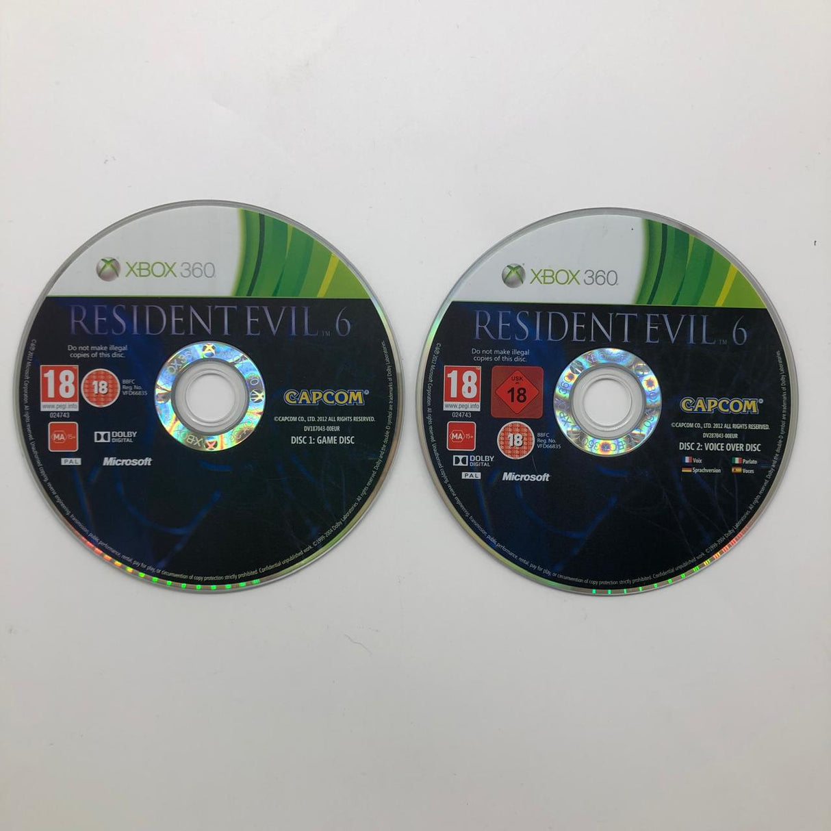 Resident Evil 6 Xbox 360 Game 2 Discs PAL