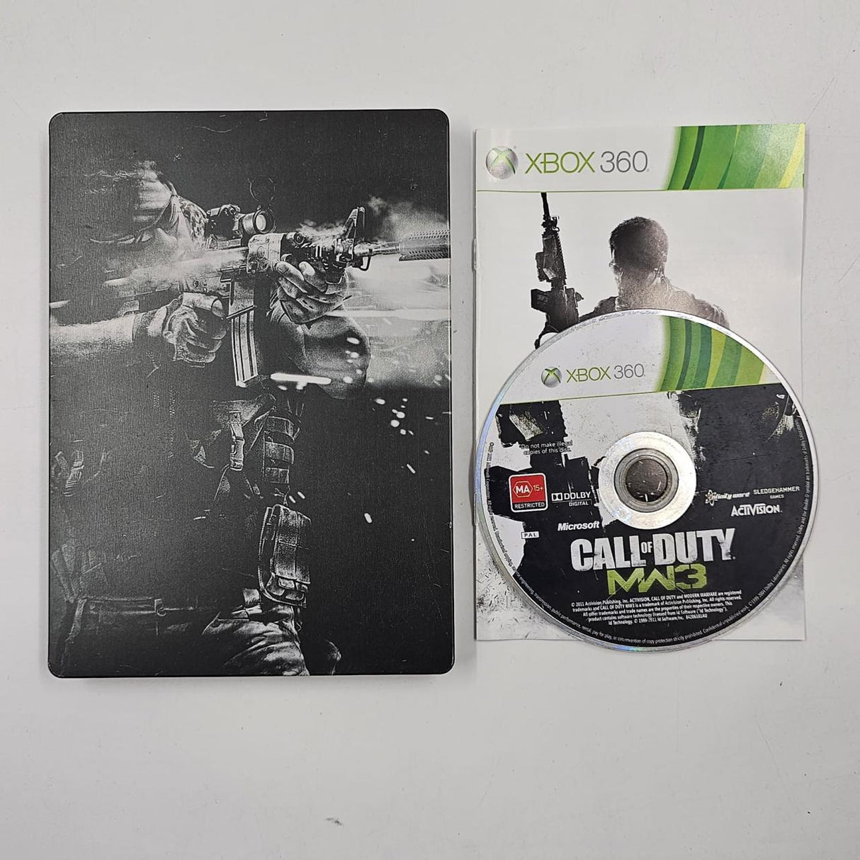 Call Of Duty MW3 Modern Warfare 3 COD SteelBook Edition Xbox 360 Game + Manual PAL