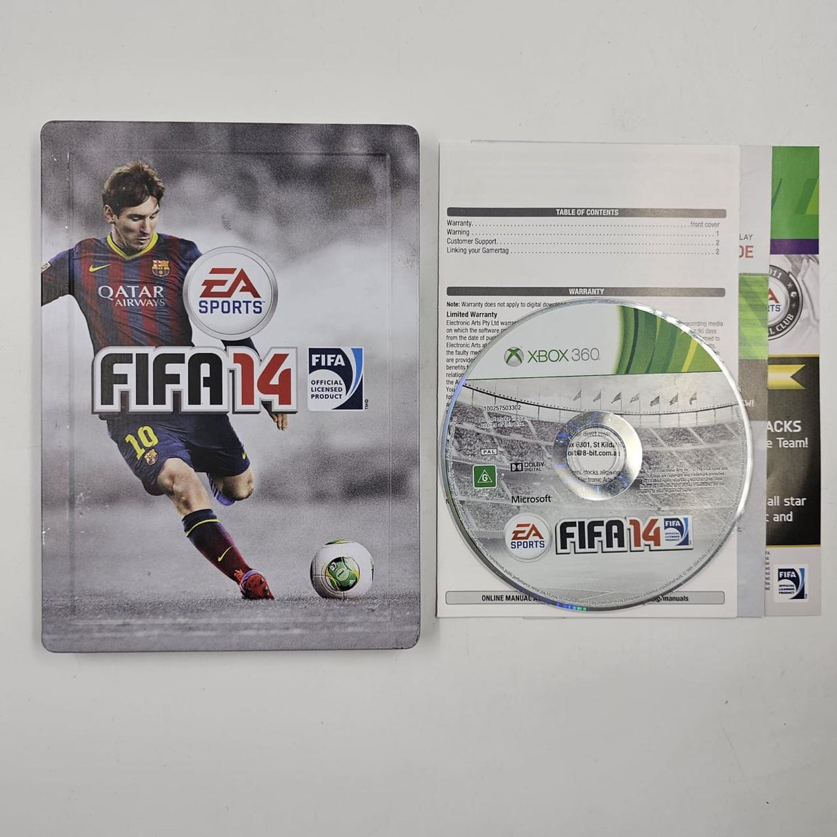 FIFA 14 Xbox 360 Game + Manual Steelbook PAL