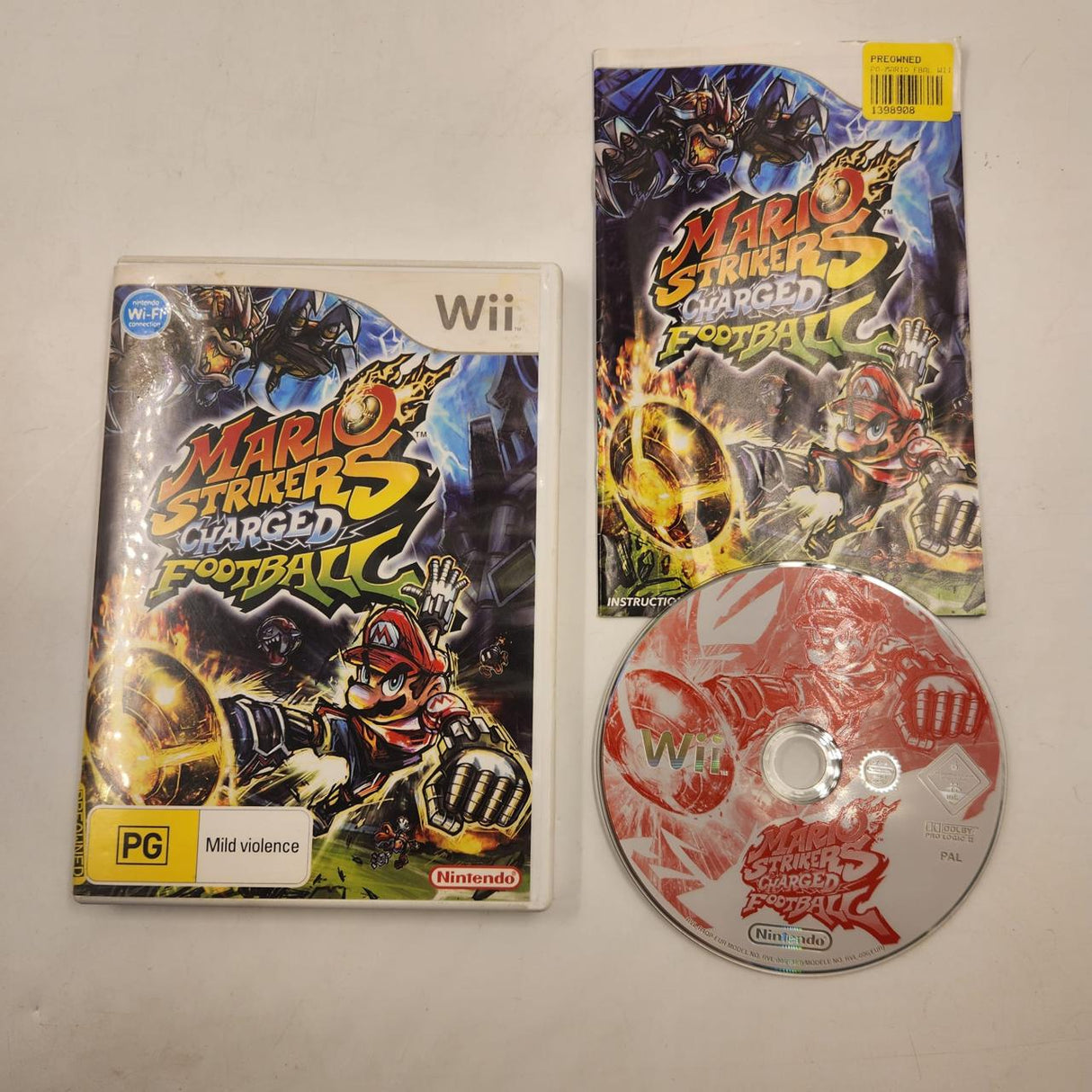 Mario Strikers Charged Football Nintendo Wii Game + Manual PAL