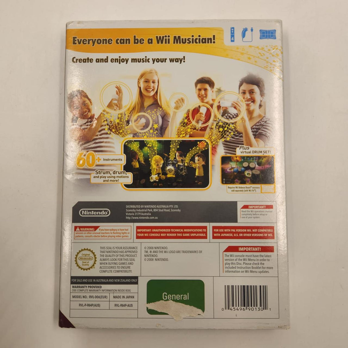 Wii Music Nintendo Wii Game + Manual Slipcase PAL