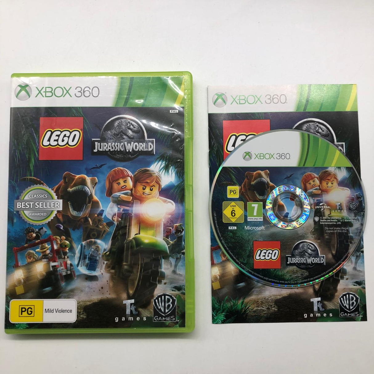 Lego Jurassic World Xbox 360 Game + Manual PAL