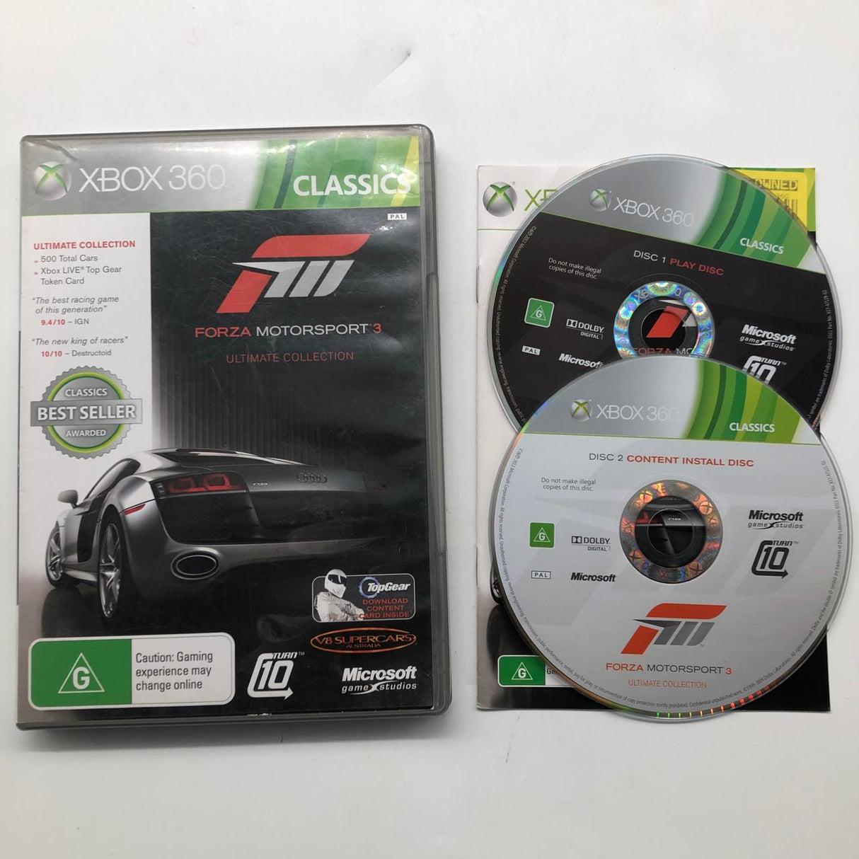 Forza Motorsport 3 Xbox 360 Game + Manual PAL