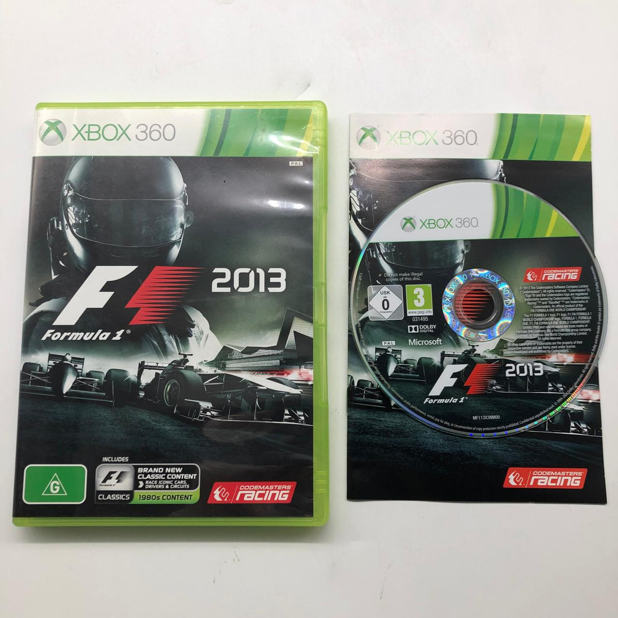 Formula 1 F1 2013 Xbox 360 Game + Manual PAL
