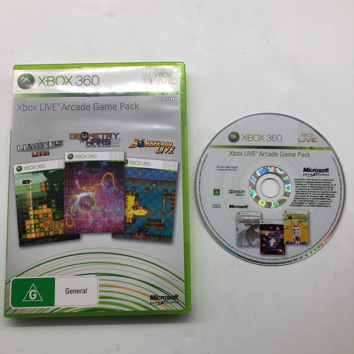 Xbox Live Arcade Game Pack Bomberman Live + Geometry Wars 2 + Lumines Live Xbox 360 Game PAL