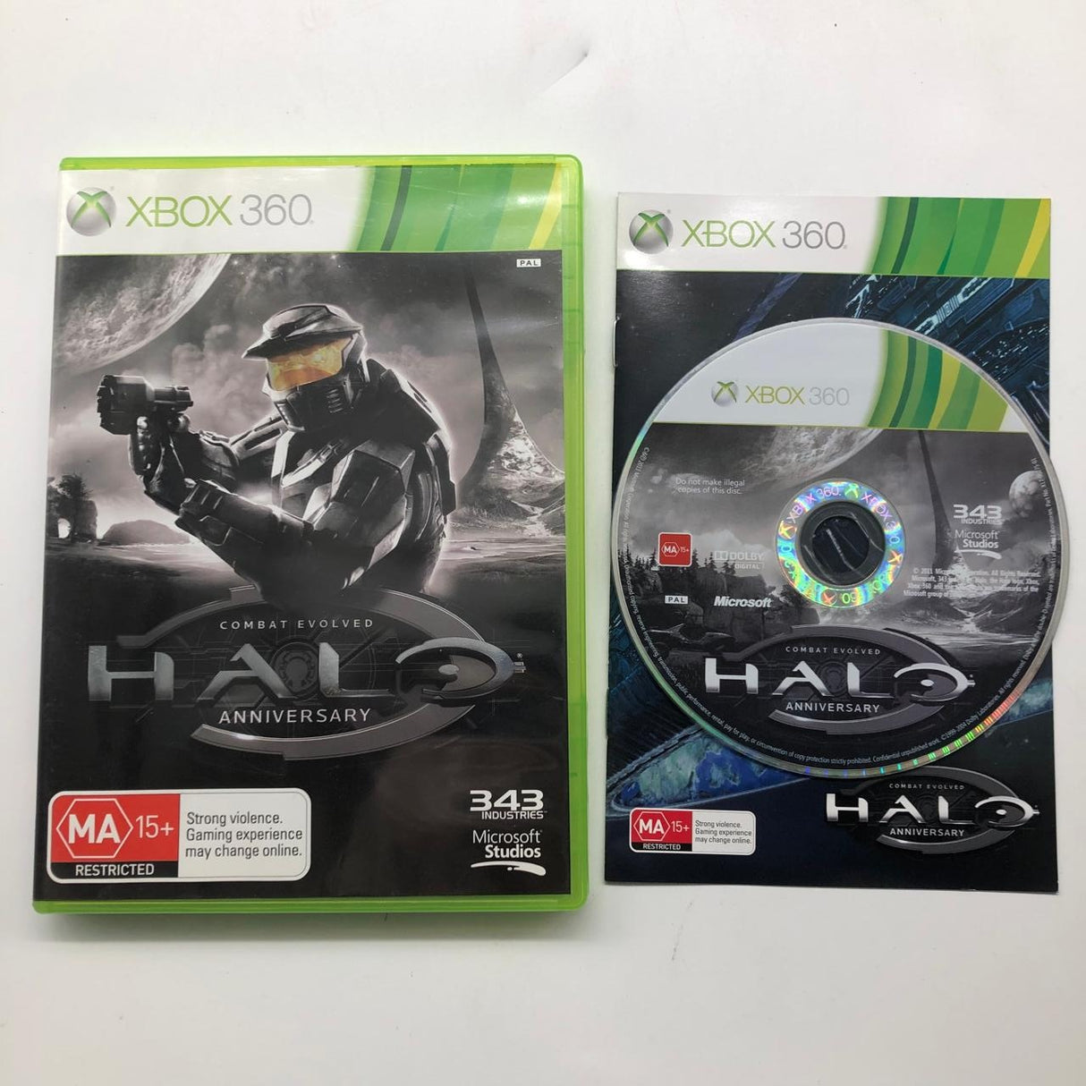 Combat Evolved Halo Anniversary Xbox 360 Game + Manual PAL