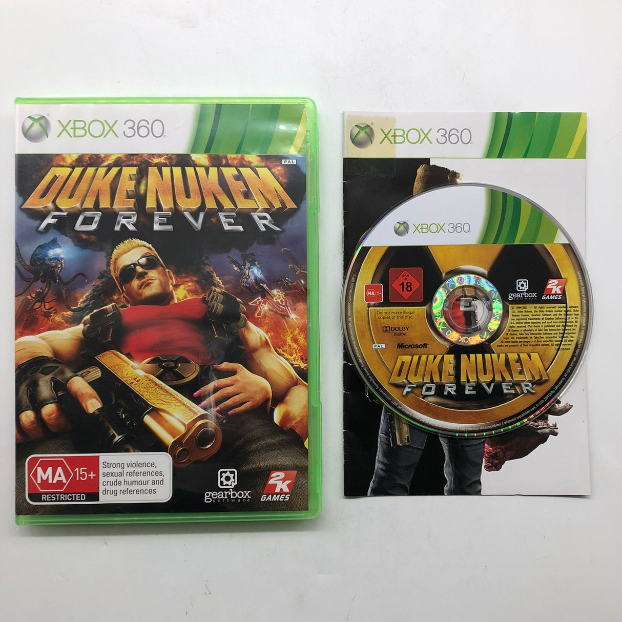 Duke Nukem Forever Xbox 360 Game + Manual PAL
