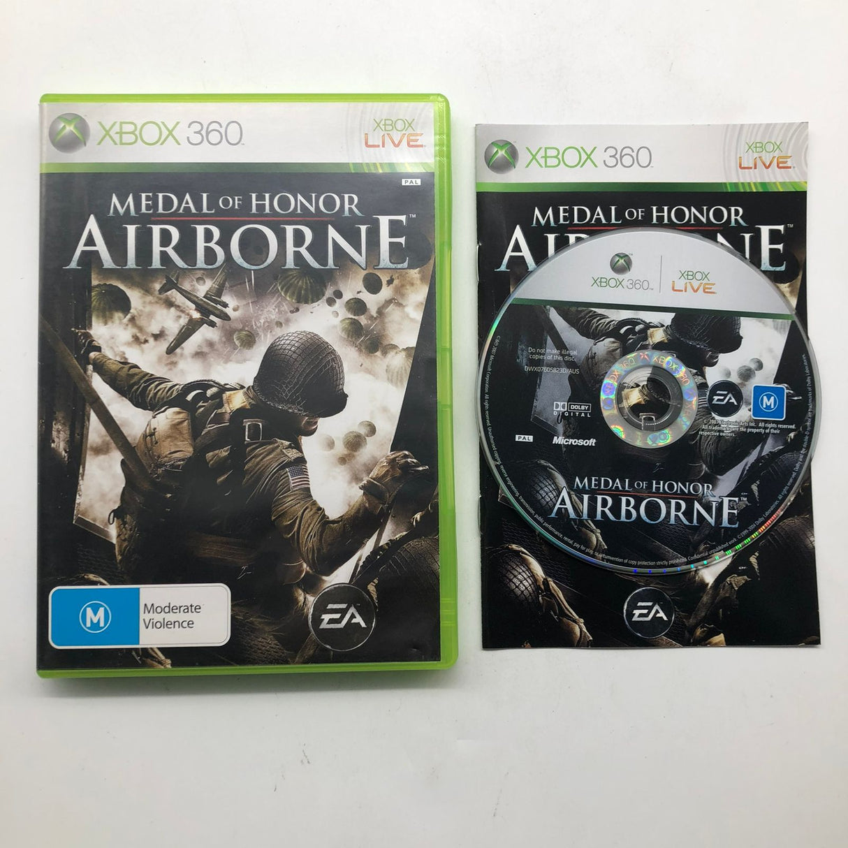Medal Of Honor Airborne Xbox 360 Game + Manual PAL