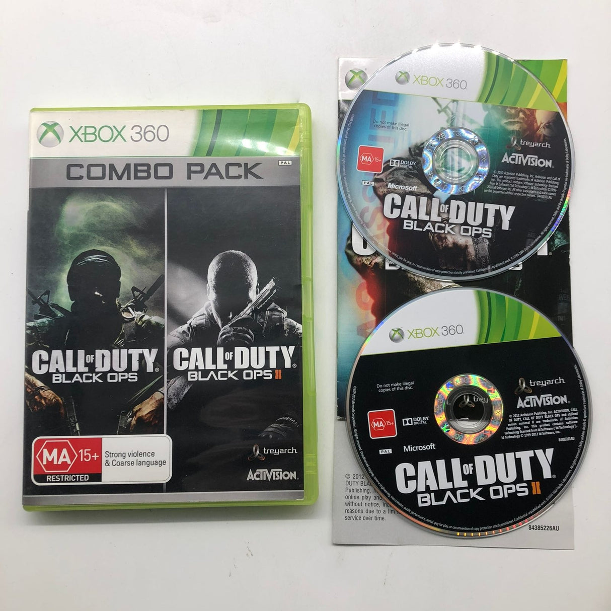Call Of Duty Black OPS And Black OPS II COD Combo Back Xbox 360 Game + Manual PAL