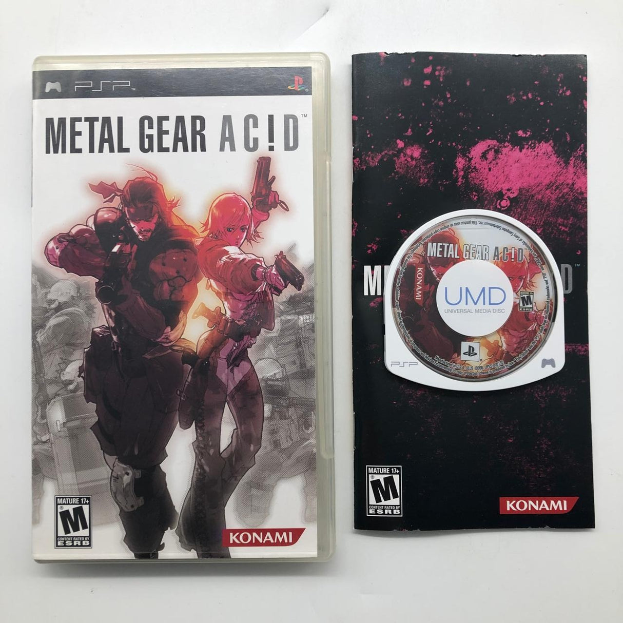 Metal Gear Acid PSP Playstation Portable Game + Manual