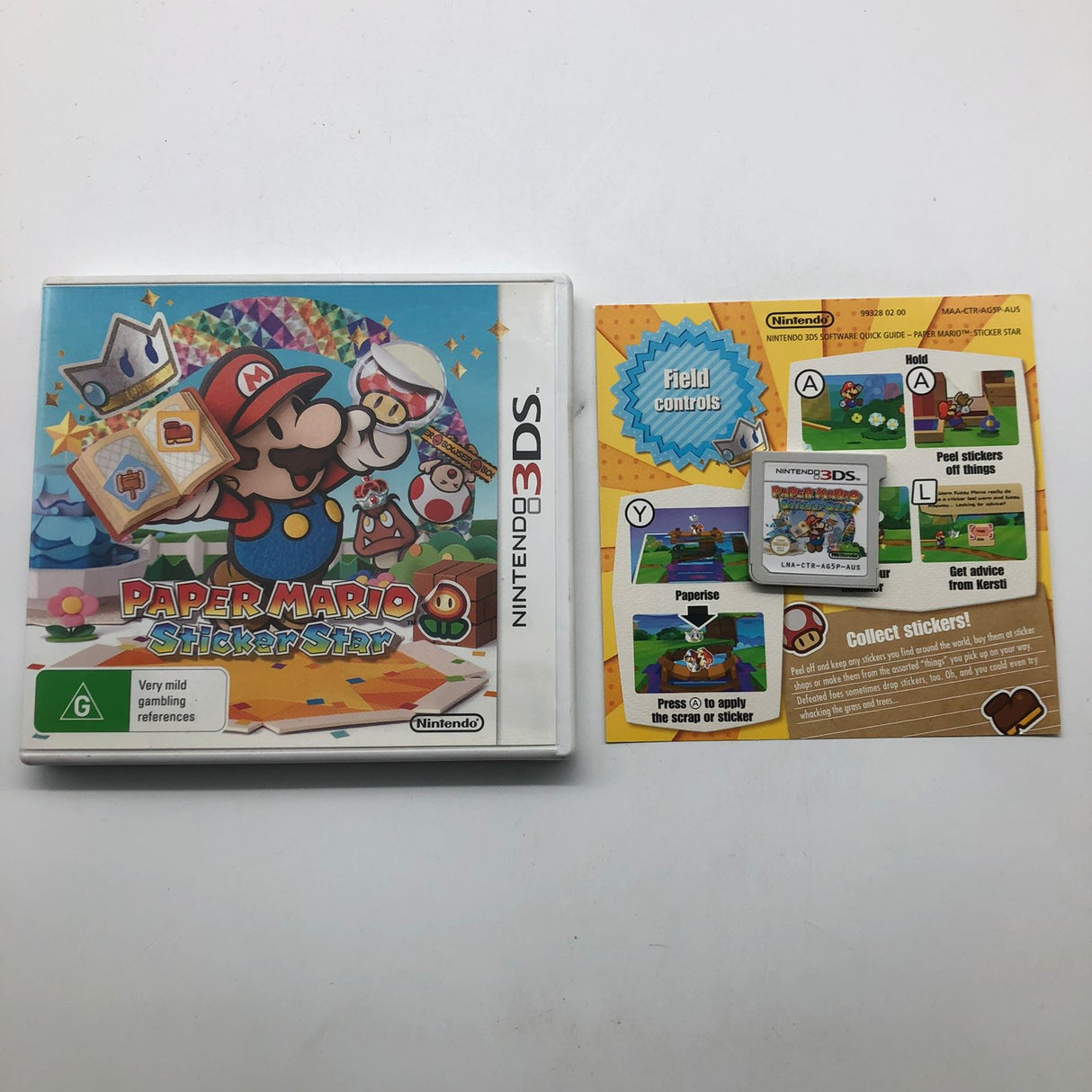 Paper Mario Sticker Star Nintendo 3DS Game + Manual PAL