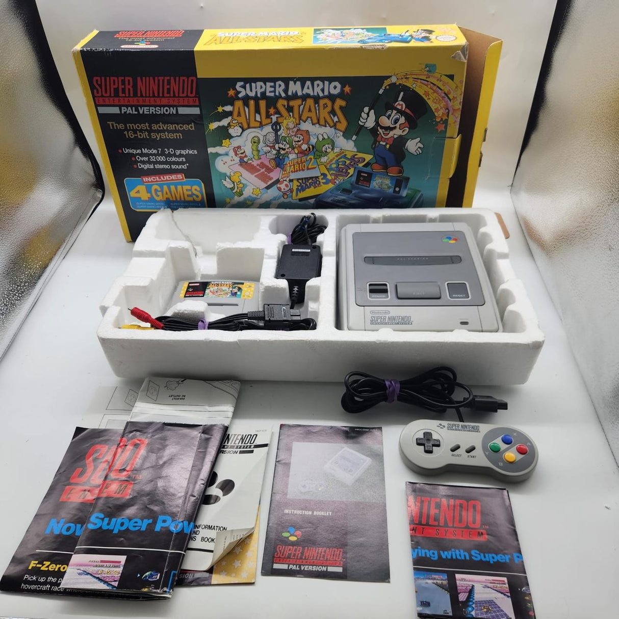 SNES Super Nintendo Entertainment System Super Mario All Stars Edition PAL Version Console Boxed