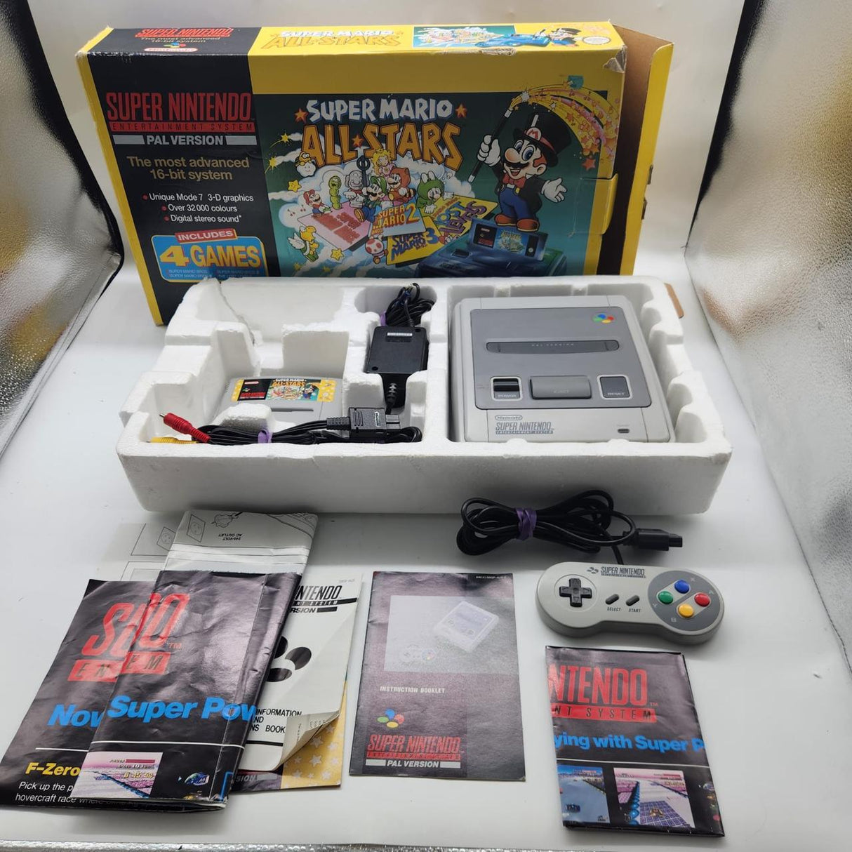 SNES Super Nintendo Entertainment System Super Mario All Stars Edition PAL Version Console Boxed