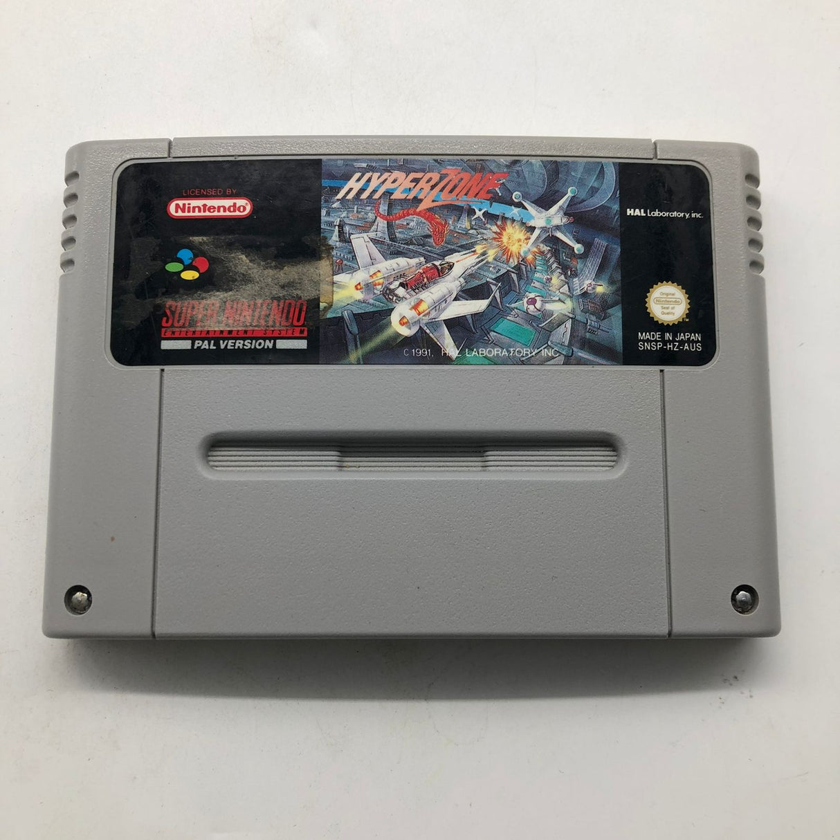 Hyper Zone Super Nintendo SNES Cartridge PAL