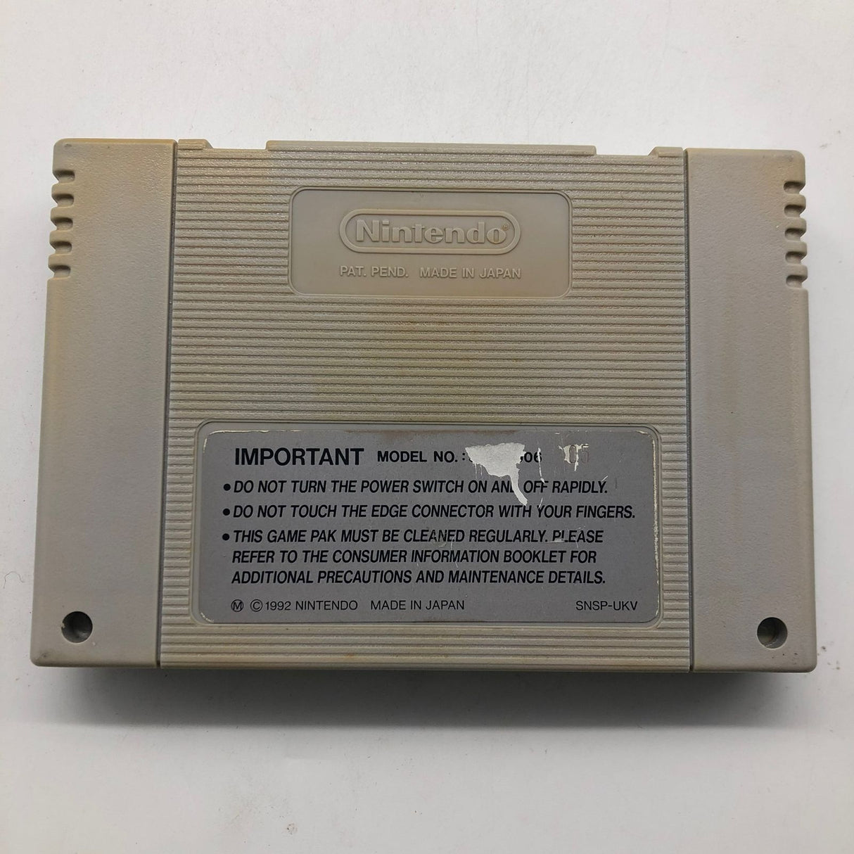 Hyper Zone Super Nintendo SNES Cartridge PAL