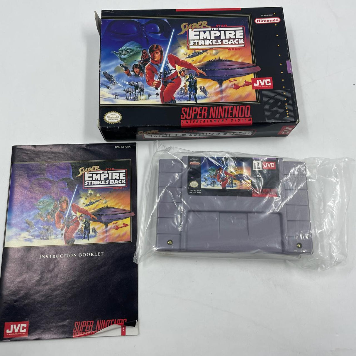 Super Star Wars The Empire Strikes Back Nintendo SNES Game Boxed NTSC U/C