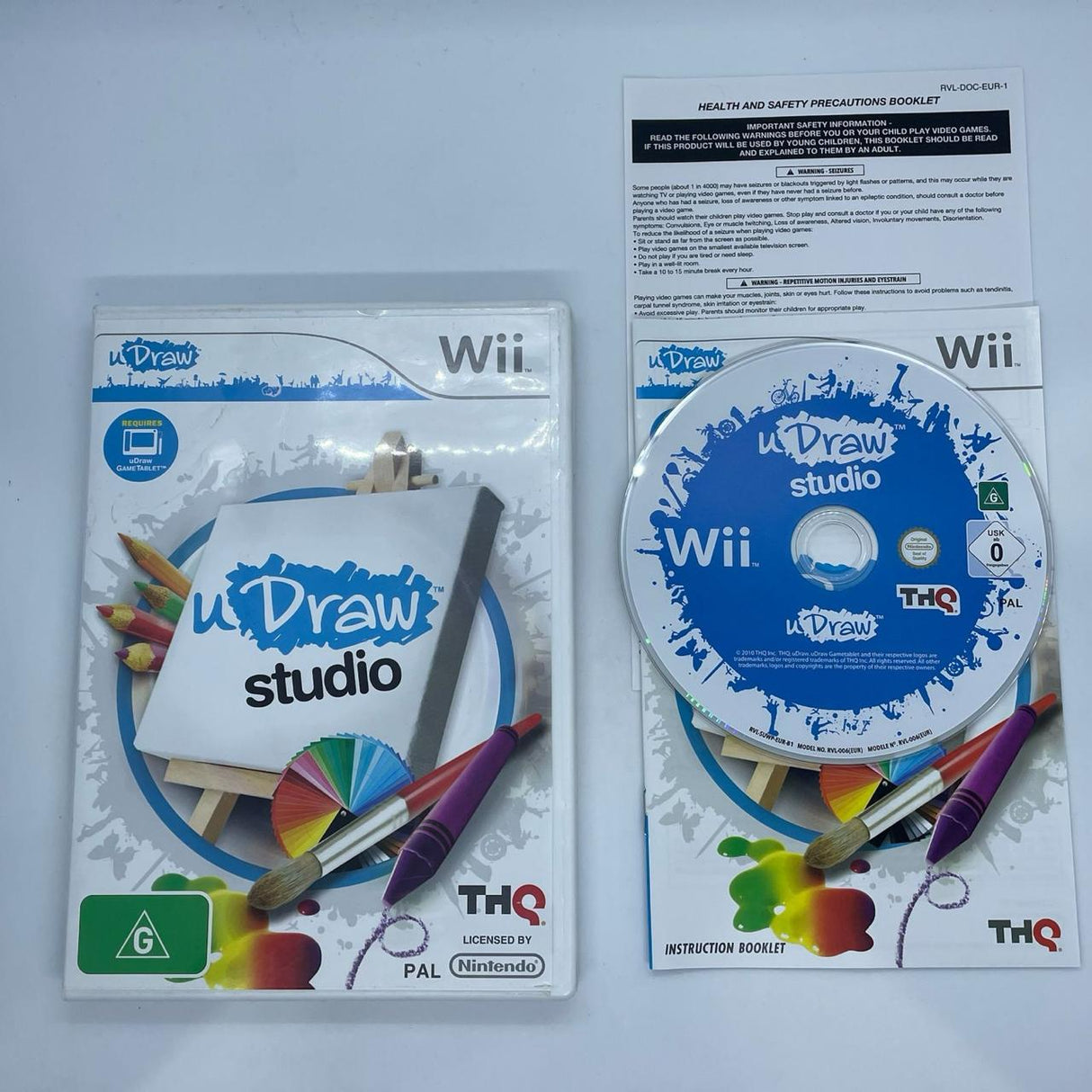 U Draw Studio Nintendo Wii Game + Manual PAL