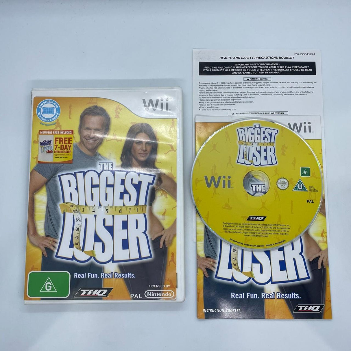 The Biggest Loser Nintendo Wii Game + Manual PAL