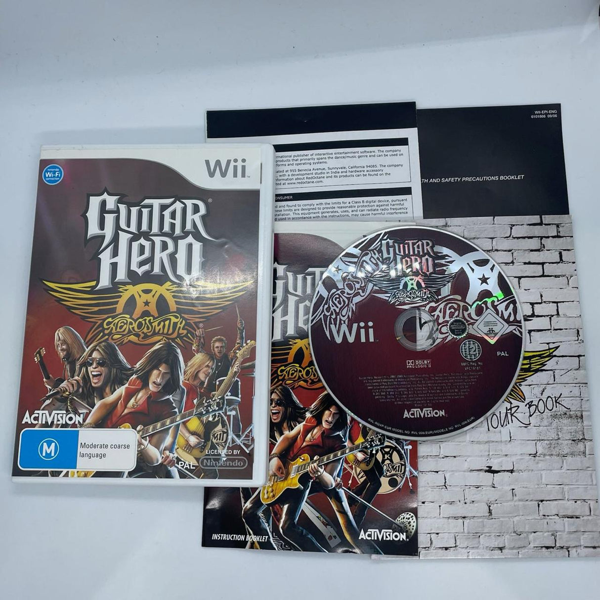 Guitar Hero AeroSmith Nintendo Wii Game + Manual PAL