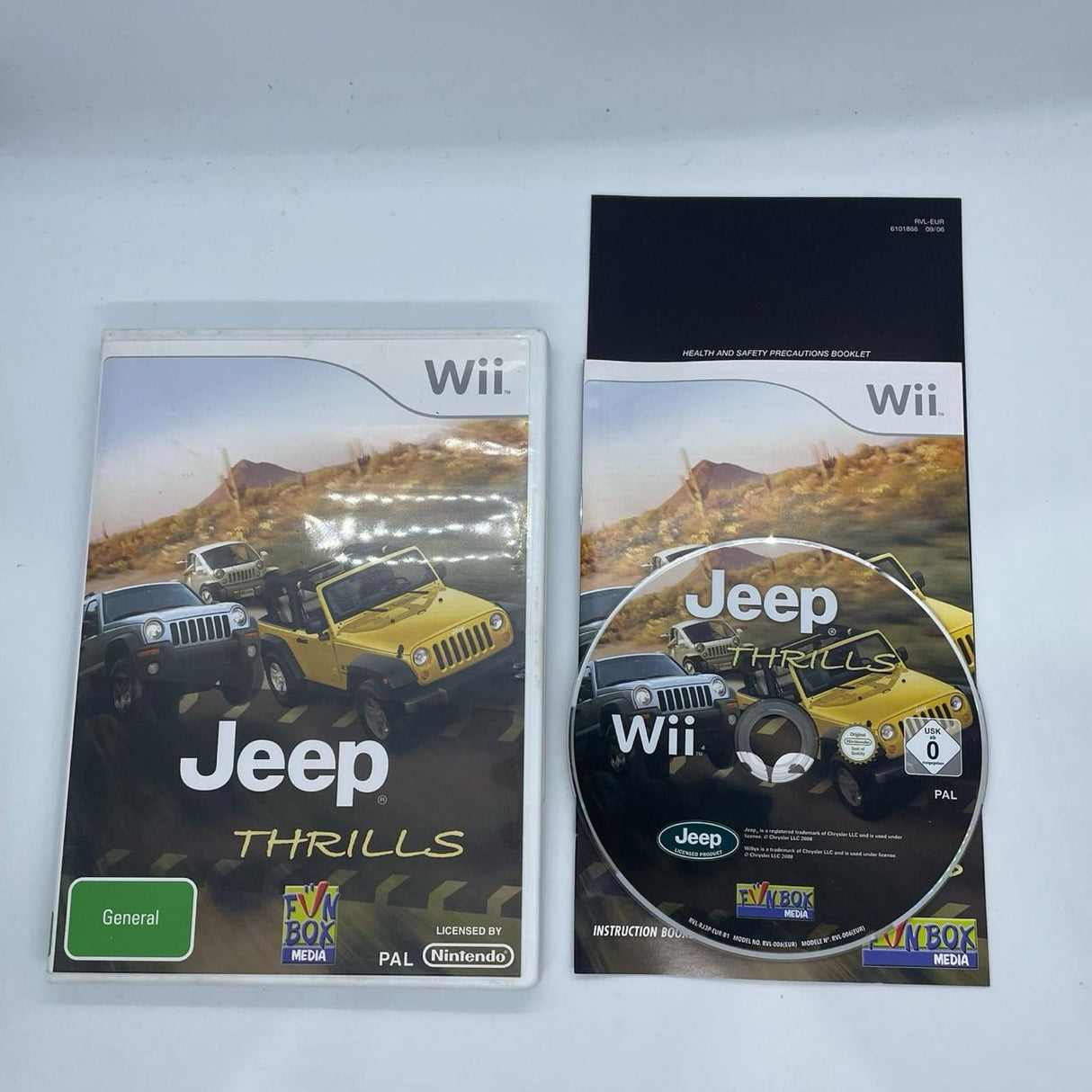 Jeep Thrills Nintendo Wii Game + Manual PAL