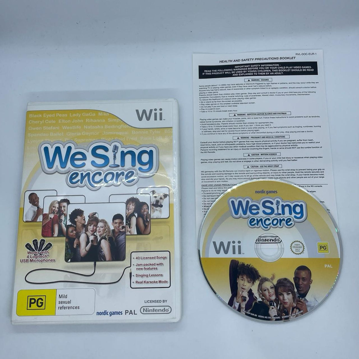 We Sing Encore Nintendo Wii Game + Manual PAL