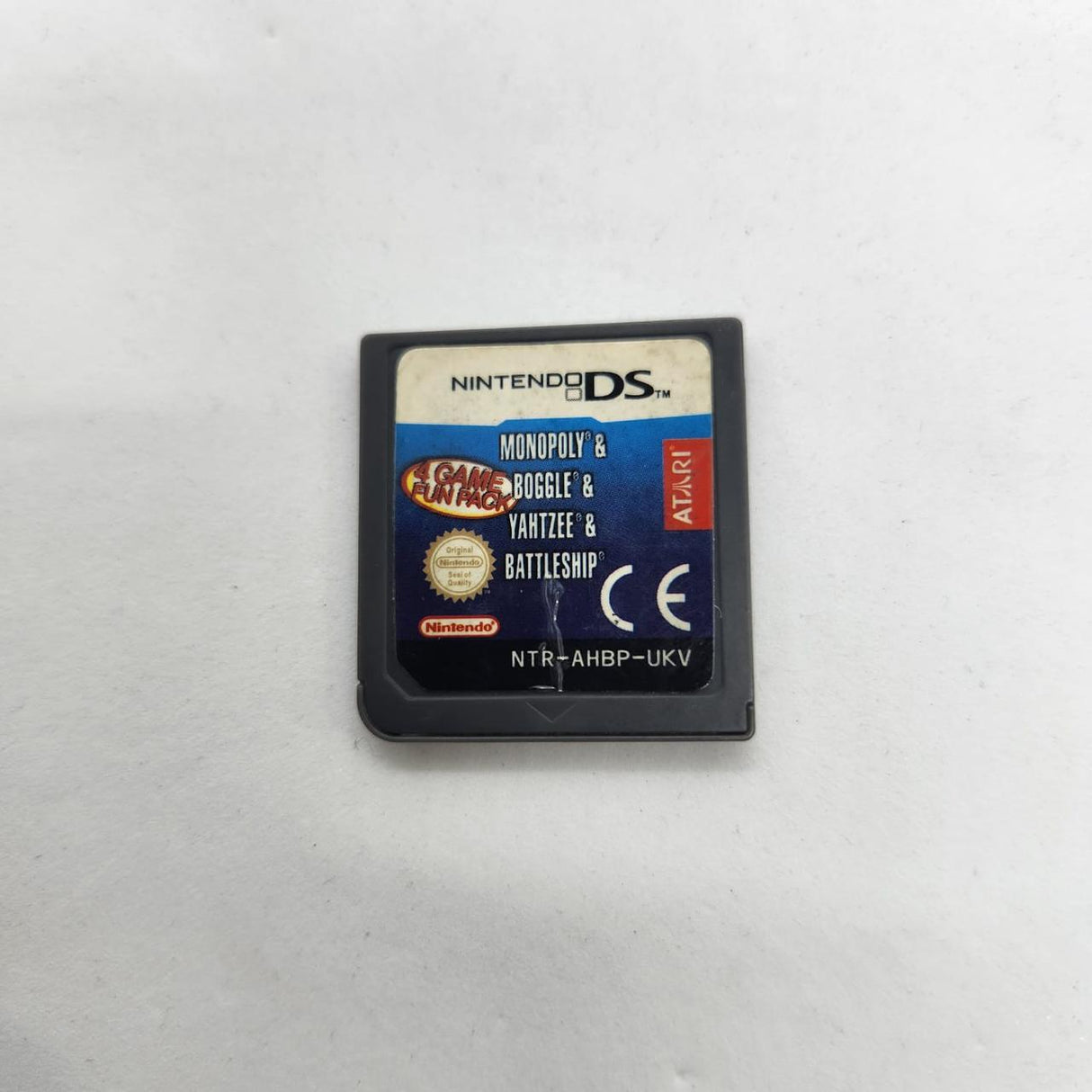 4 Game Fun Pack Monopoly , Boggle , Yahtzee & Battleship Nintendo DS Game Cartridge